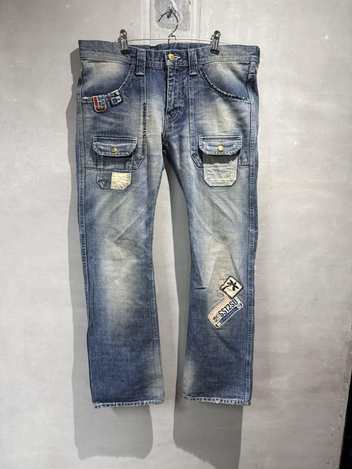Japanese Brand Japanese fashion TMT japan Bush Denim PatchWork Jeans Size US 32 / EU 48 - 6 Thumbnail