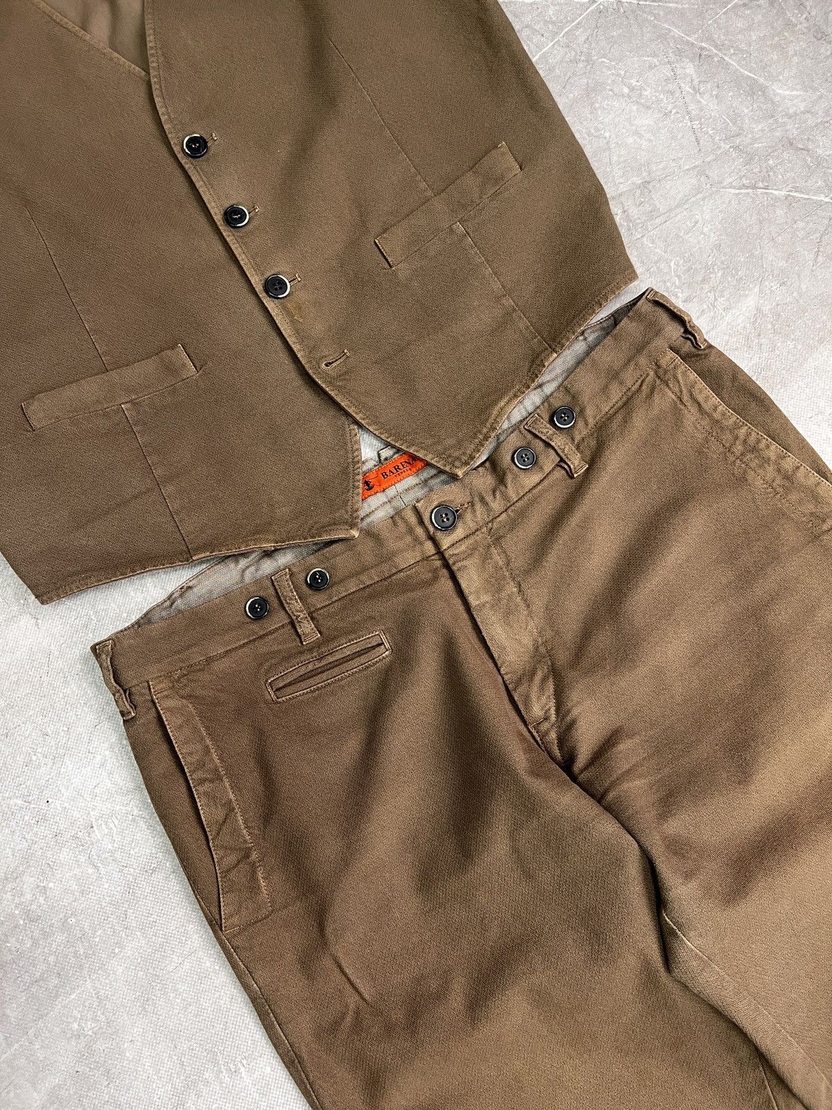 Barena Barena Brown cotton Suit three Made in Italy Size 52 Size 52R - 11 Thumbnail