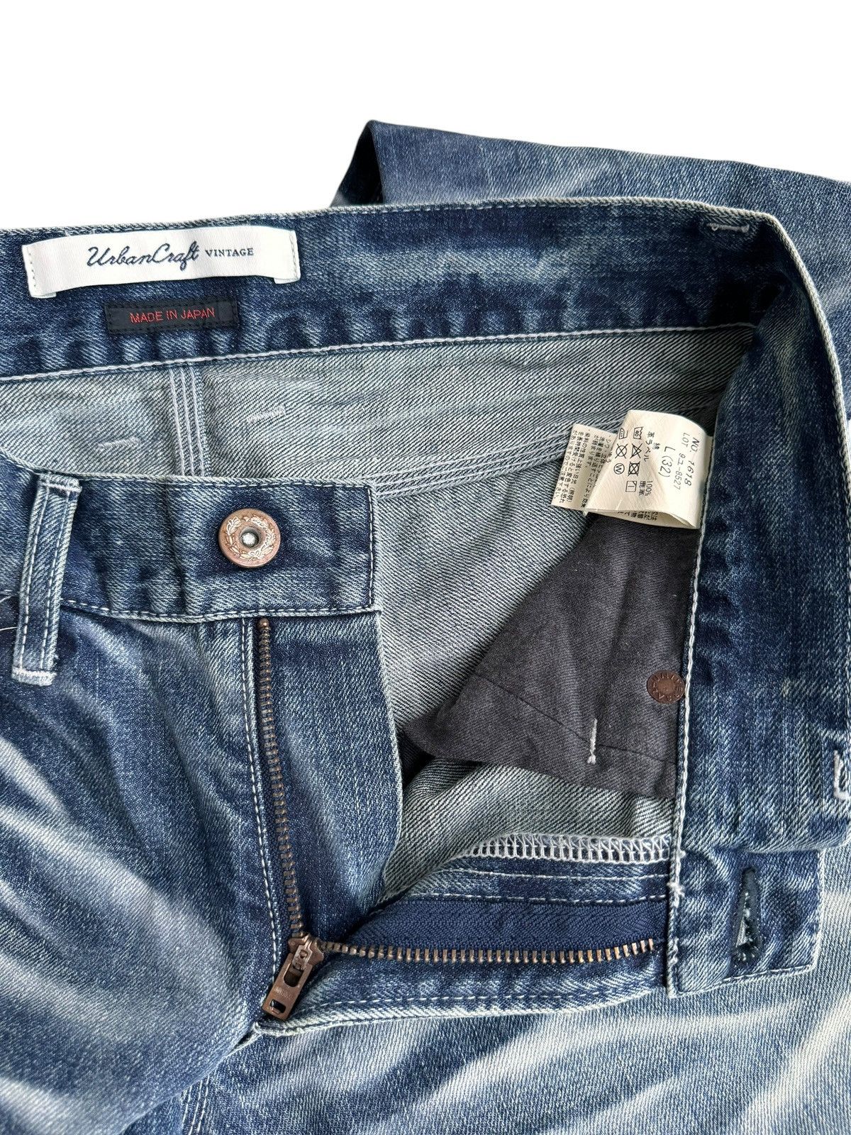 Japanese Brand ⚡️Distressed Japanese Brand Urban Craft Vintage Flare Jeans Size US 32 / EU 48 - 9 Thumbnail