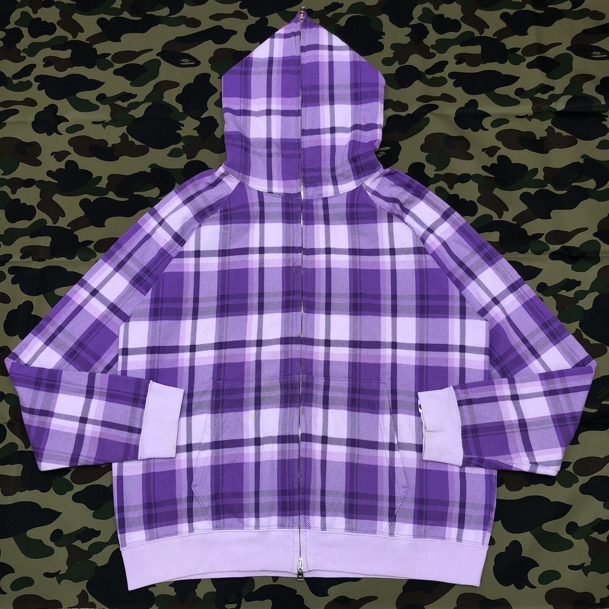 Bape Og 2008 Bape Check Fullzip Hoodie Size US M / EU 48-50 / 2 - 1 Thumbnail