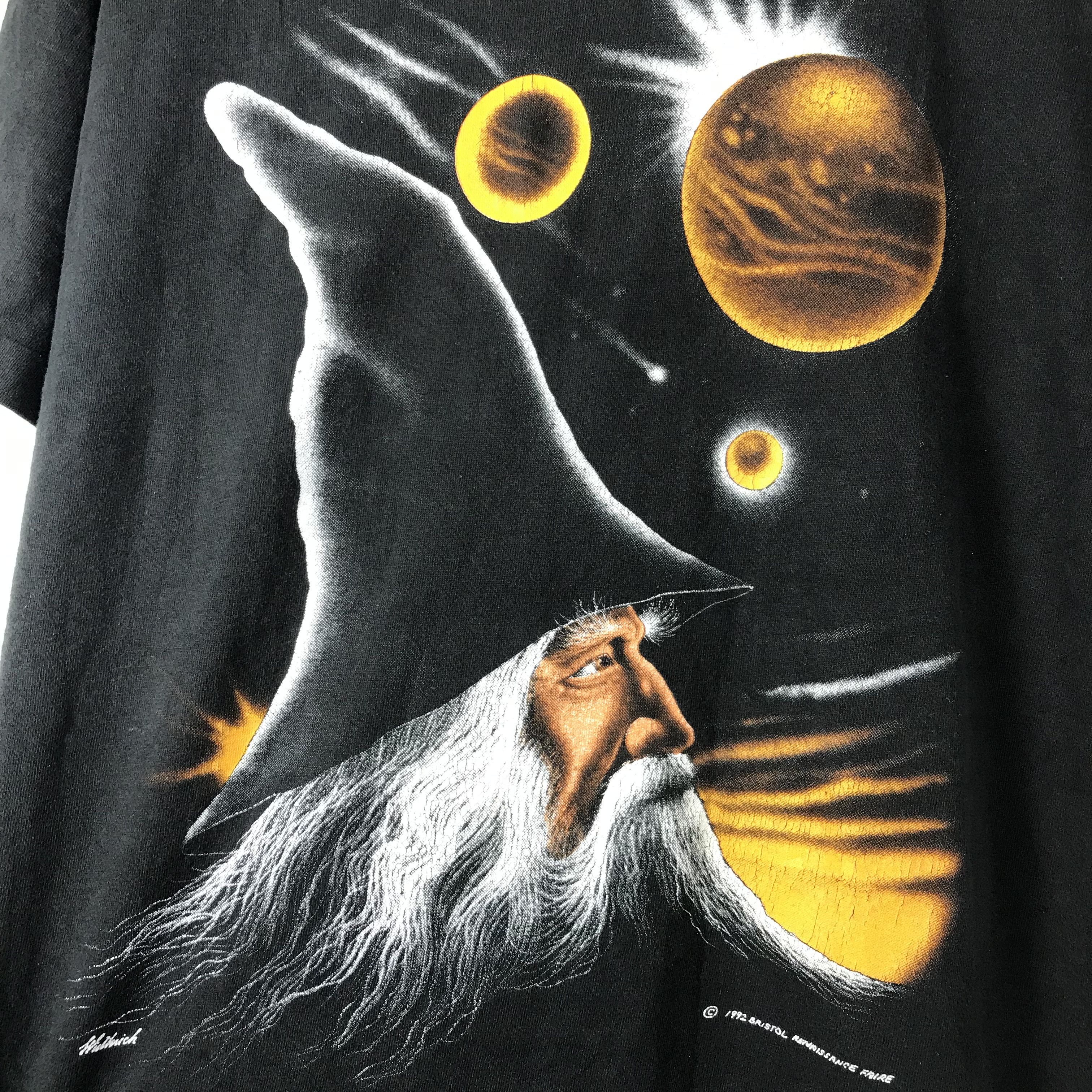 Vintage 90s Merlin Wizard Renaissance sorcerer graphic movie shirt Size US L / EU 52-54 / 3 - 6 Thumbnail