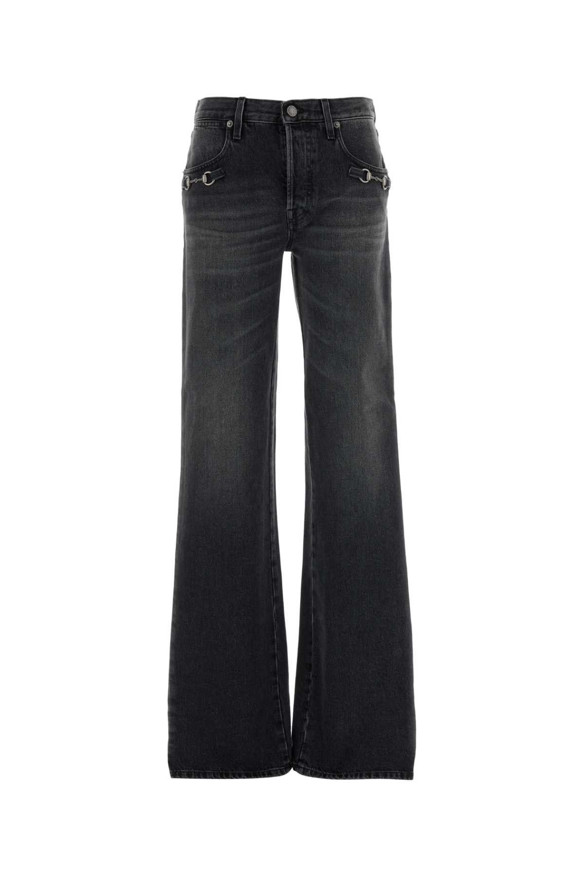 Gucci Slate Denim Wide-Leg Jeans Size 25" / US 0 / IT 36 - 1 Thumbnail