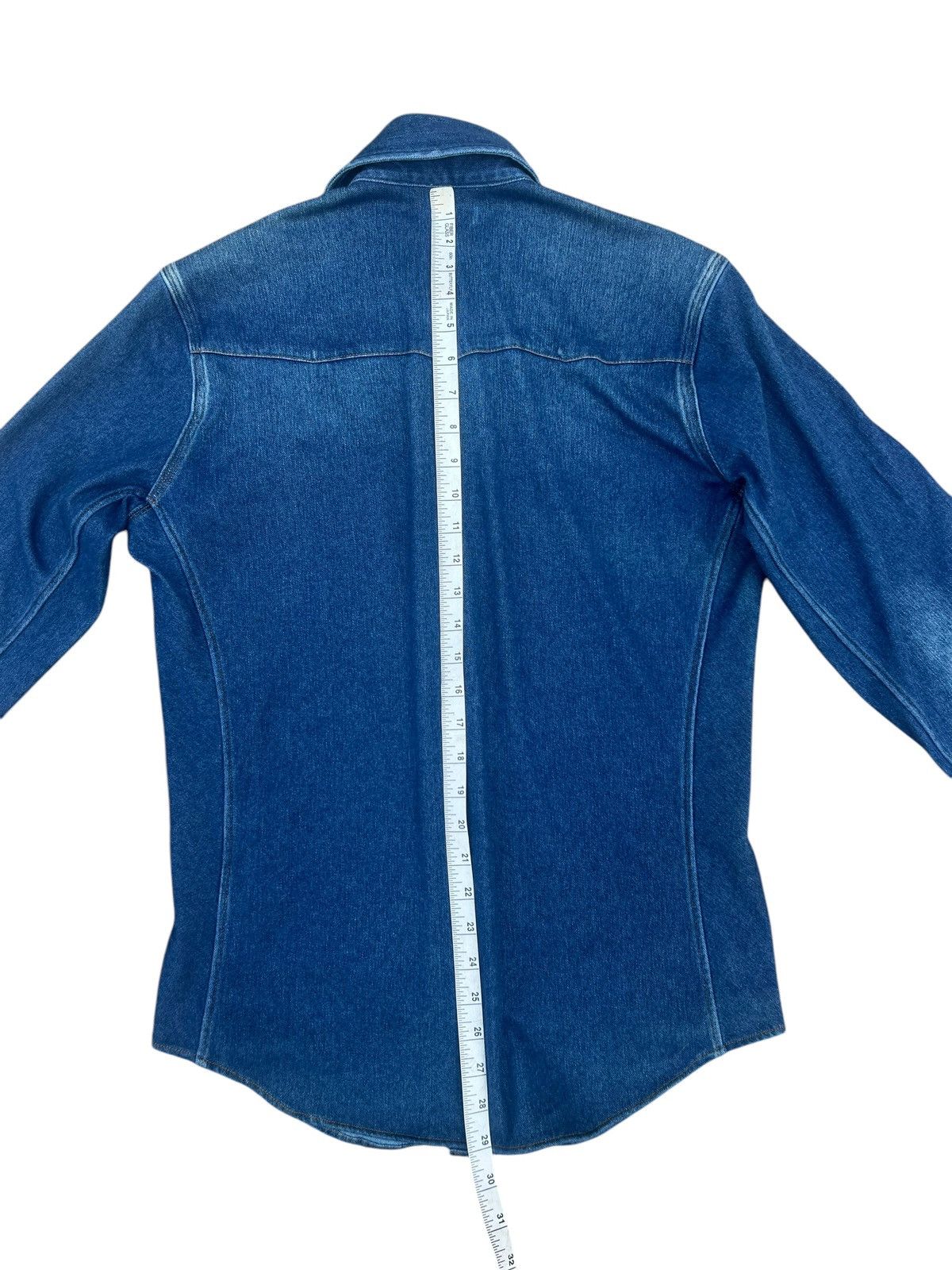 junhashimoto Junhashimoto Japan Distress Fade Denim Stretch Western Shirt Size US M / EU 48-50 / 2 - 11 Thumbnail