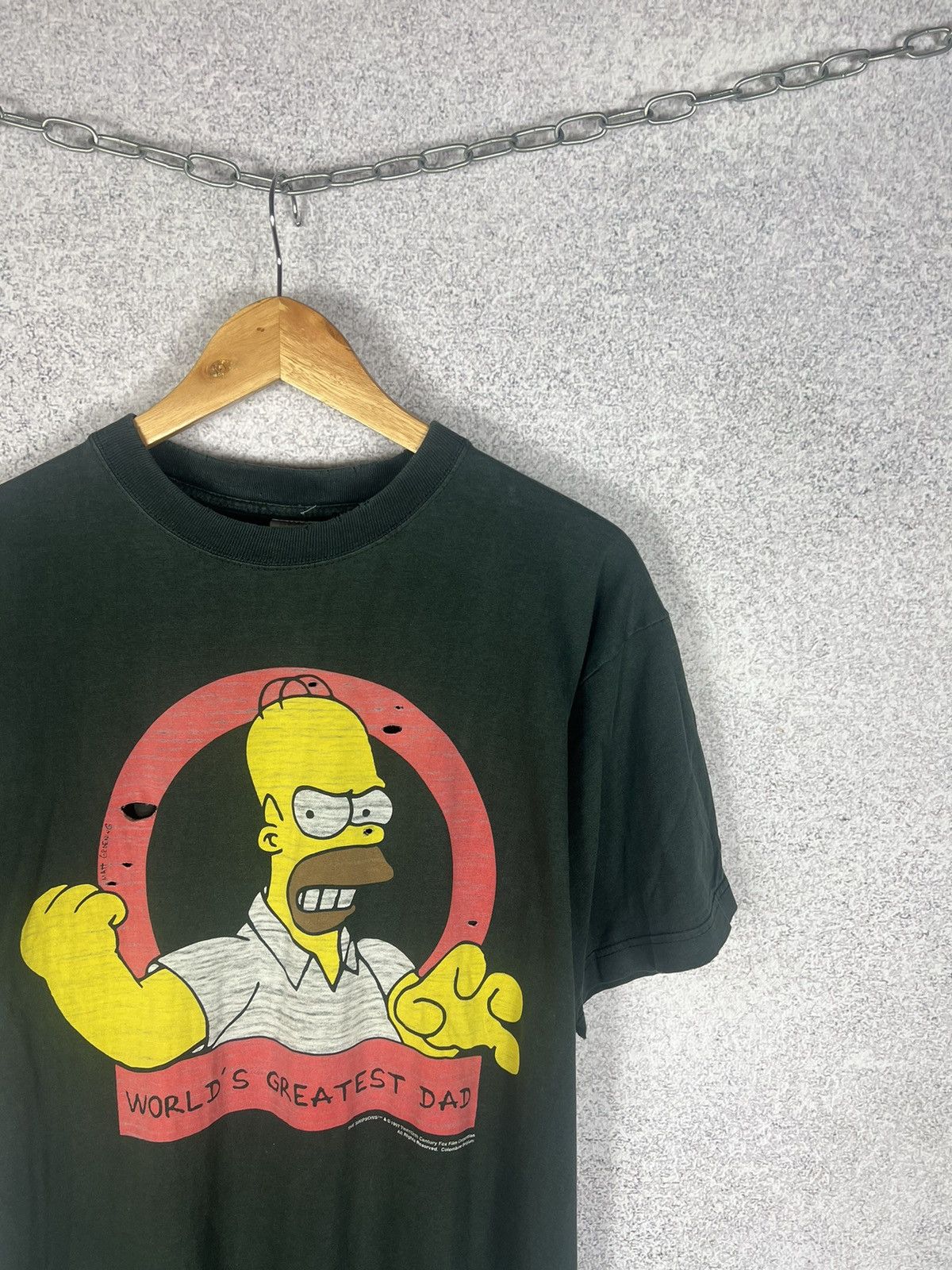 The Simpsons Vintage 1997 Simpsons Homer WORLD'S GREATEST DAD Movie Tee Size US M / EU 48-50 / 2 - 2 Thumbnail