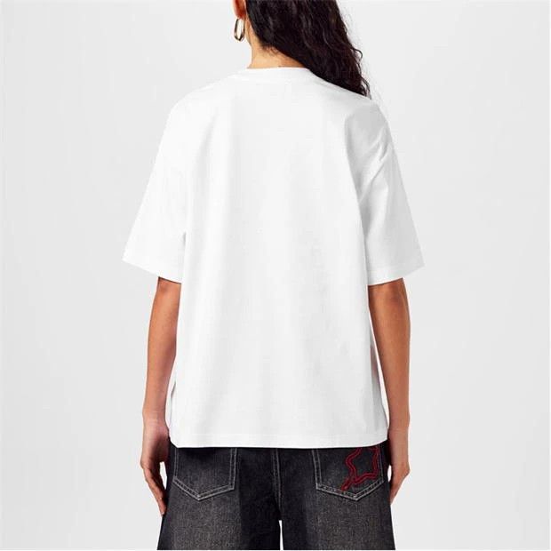 Lanvin o1g2r1mq1024 Logo T-Shirt in Optic White Size XS / US 0-2 / IT 36-38 - 5 Thumbnail