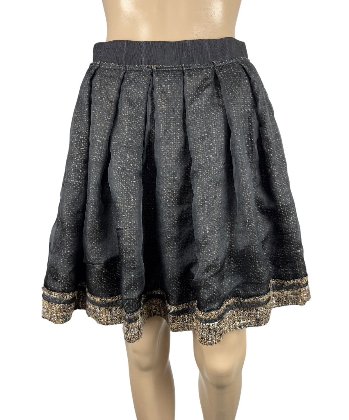 Dolce & Gabbana Dolce & Gabbana Mesh & Wool Woven Skirt size 44 Size 30" / US 8 / IT 44 - 2 Thumbnail