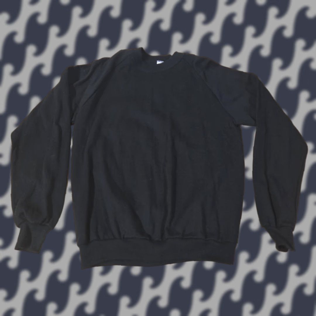 Jerzees VINTAGE Jerzees Sweatshirt Mens Large Black Crewneck Made USA Plain 80s Size US L / EU 52-54 / 3 - 1 Thumbnail