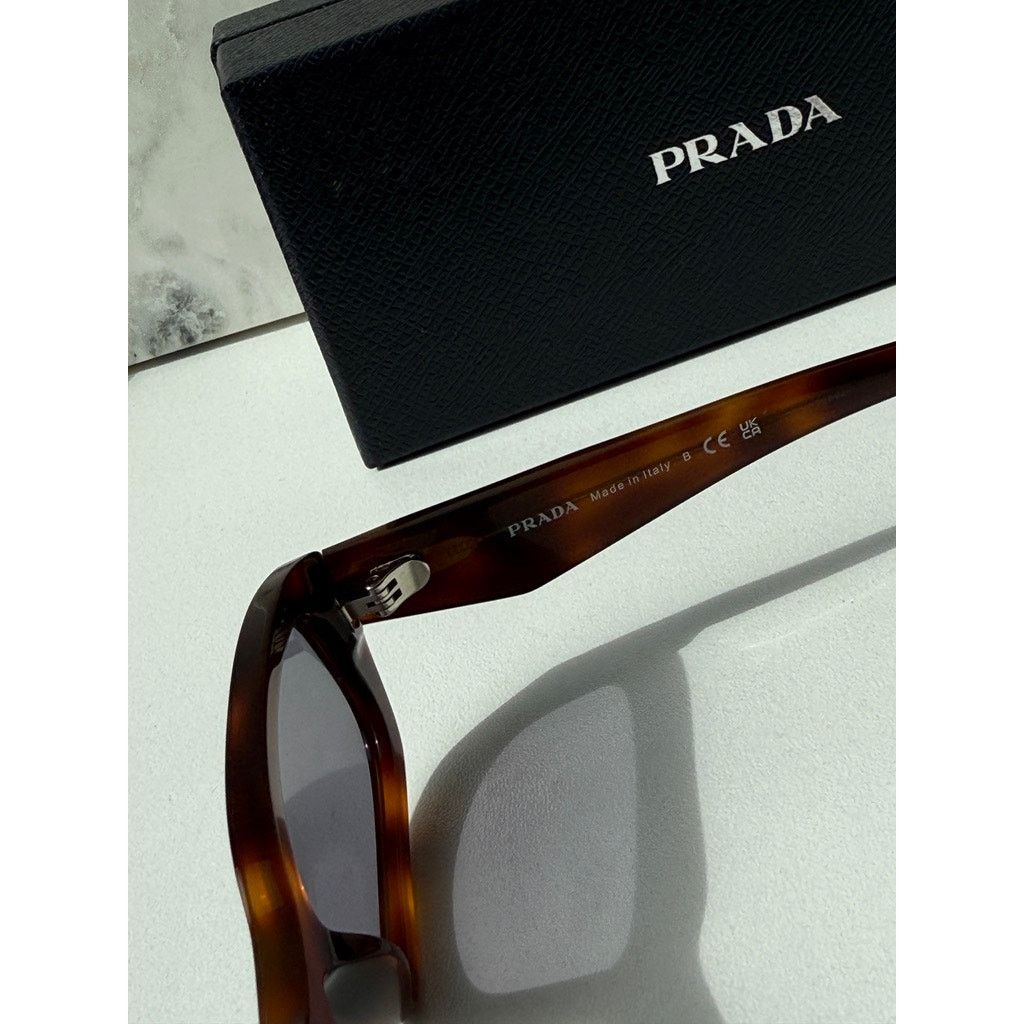 Prada NEW Prada PR B06S Sunglasses in Havana Brown Purple Size ONE SIZE - 7 Thumbnail