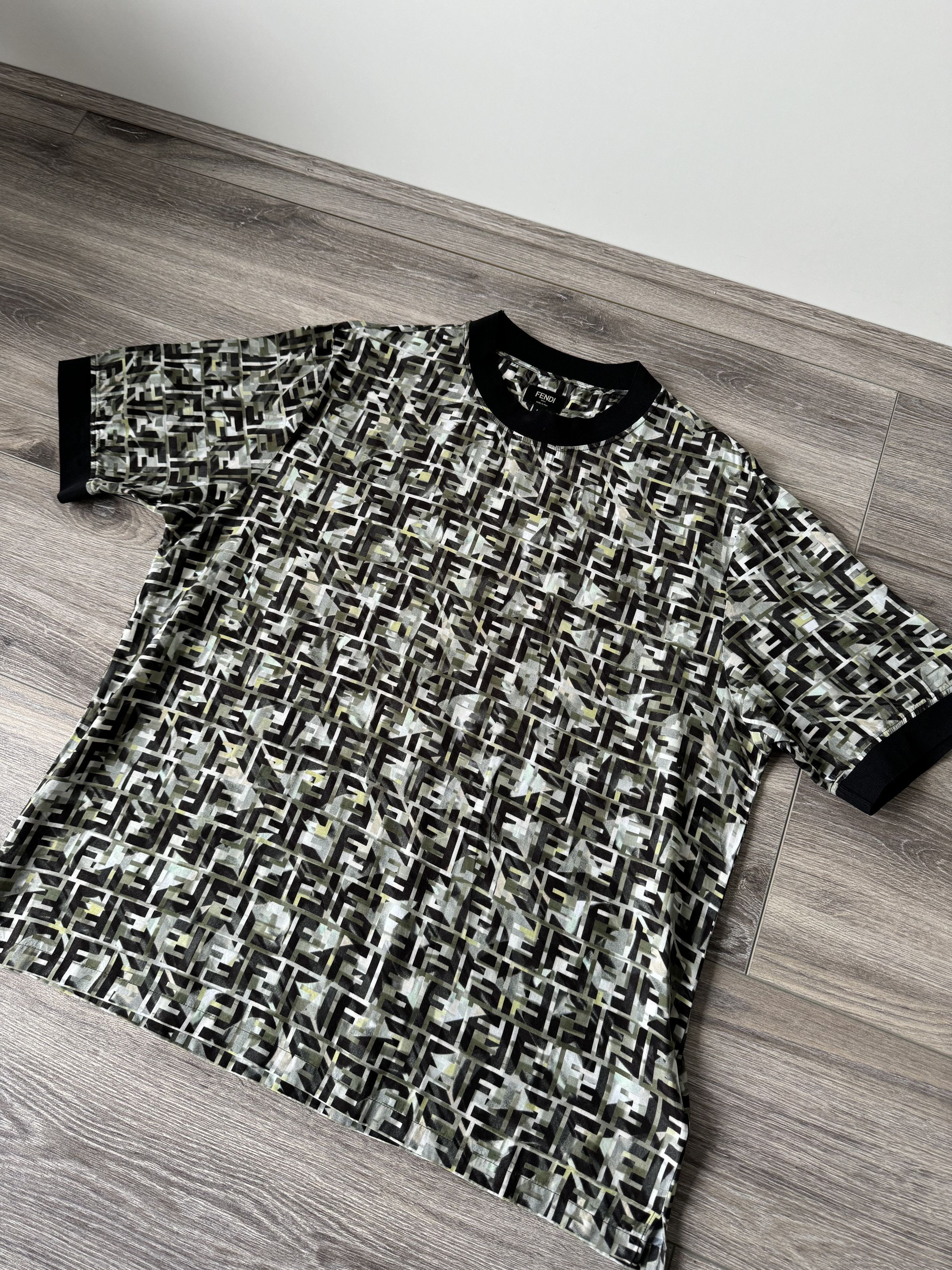 Fendi FF Camouflage Print T-Shirt