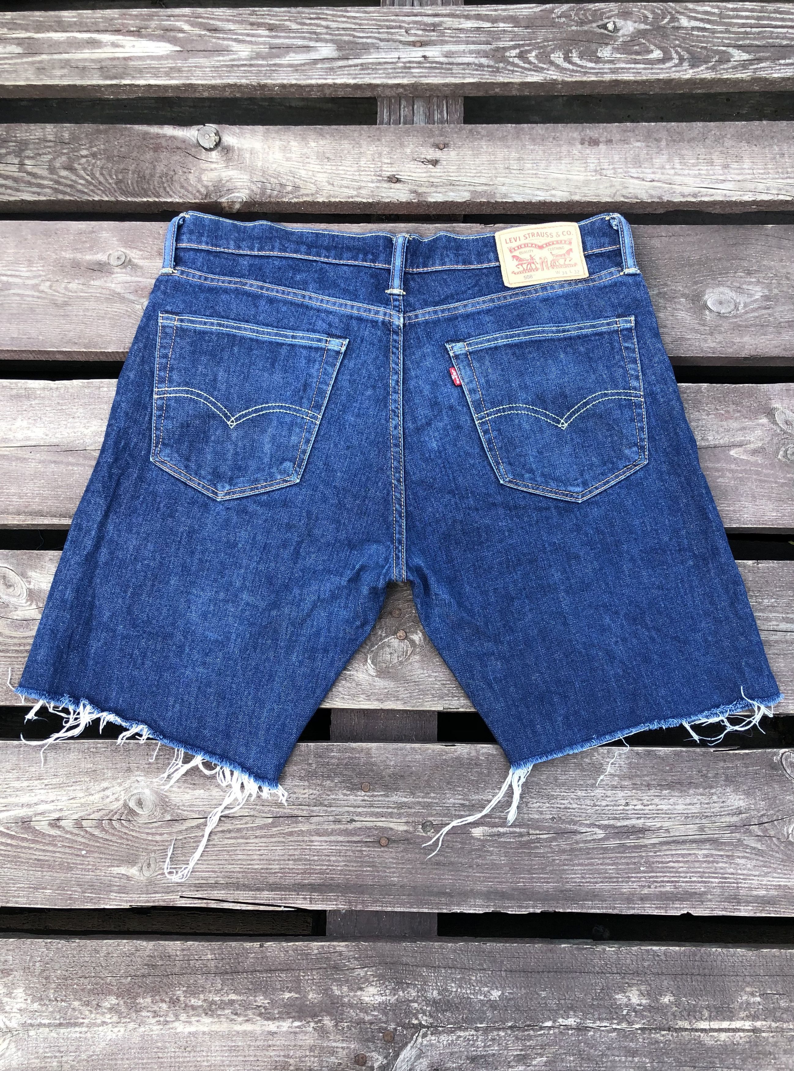 Levi's Vintage 2000s Levi’s 508 Custom Cut Denim Shorts Size W34 Size US 34 / EU 50 - 1 Thumbnail