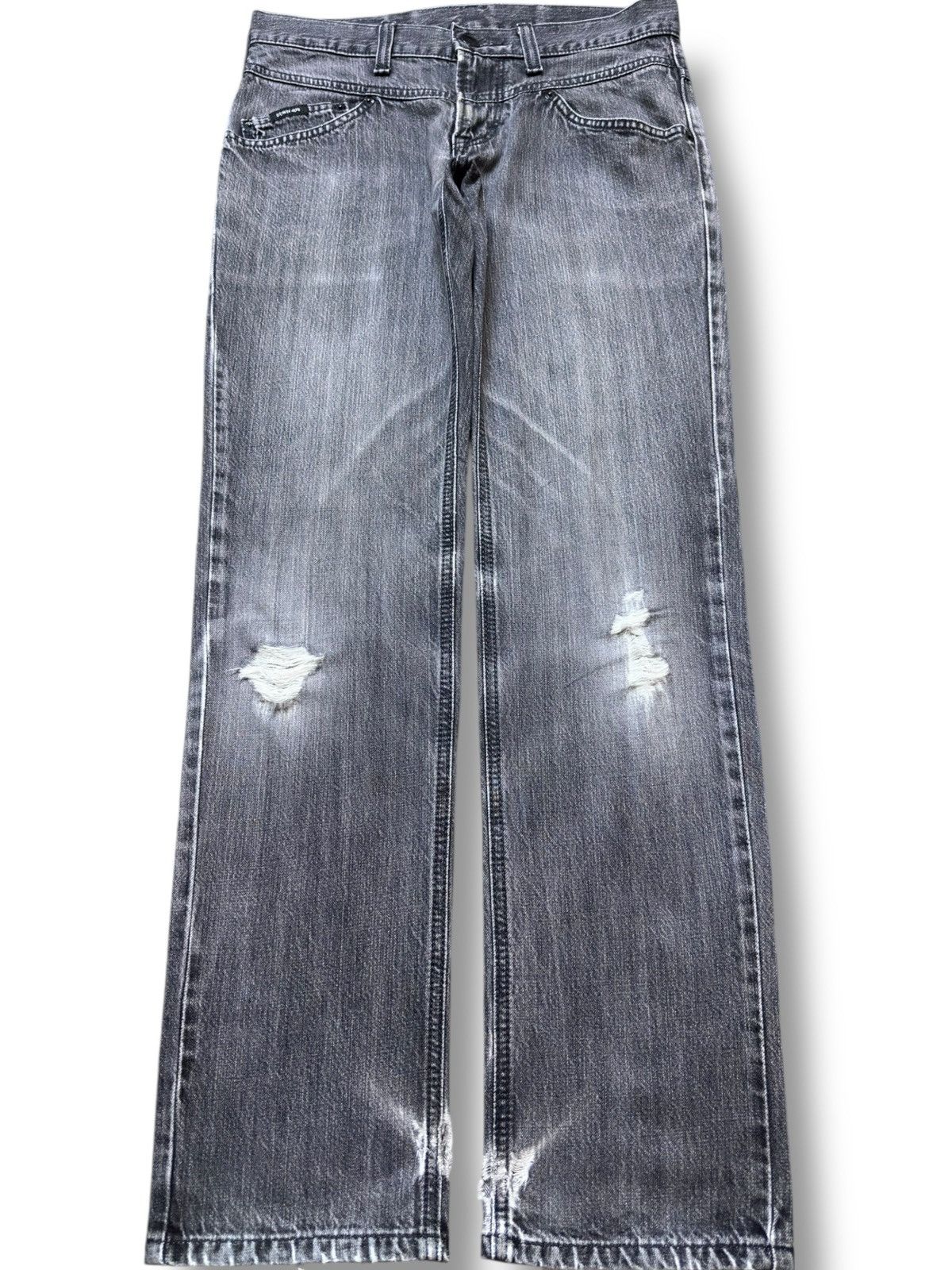 Edwin Vintage Edwin 403 Faded Whiskers Distressed Denim Size US 31 - 1 Thumbnail