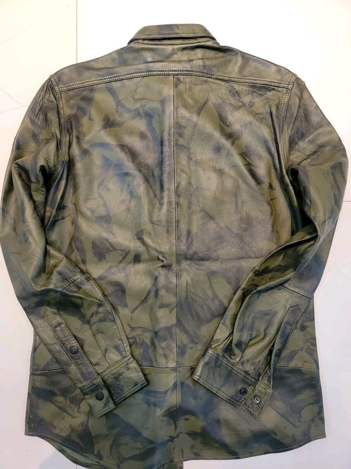 Diesel DIESEL S-Late Padded Printed Camo Leather Men's Jacket L Size US L / EU 52-54 / 3 - 3 Thumbnail