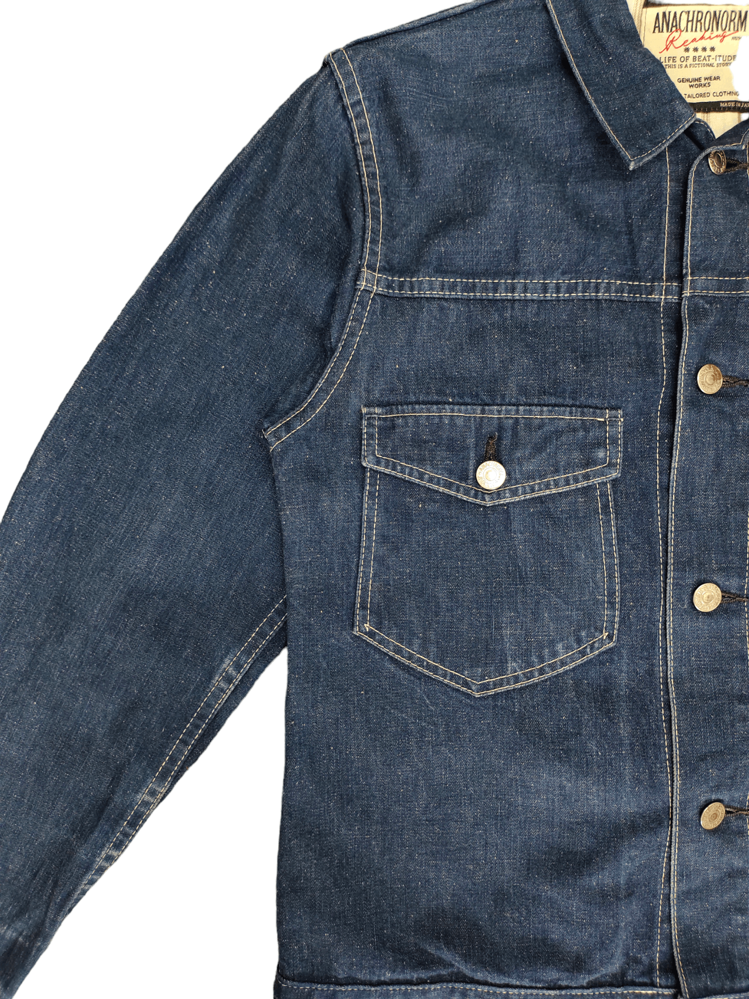 ANACHRONORM Anachronnorm Japan Type 2 Buckle Back Denim Jacket Size US S / EU 44-46 / 1 - 4 Thumbnail