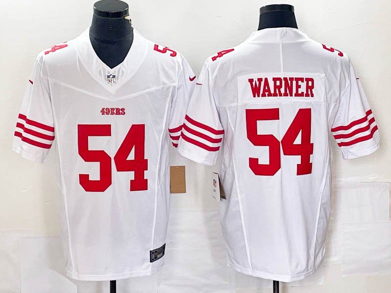 Custom Men 49ers 54 Fred Warner White 2023 F.U.S.E Jersey | Grailed