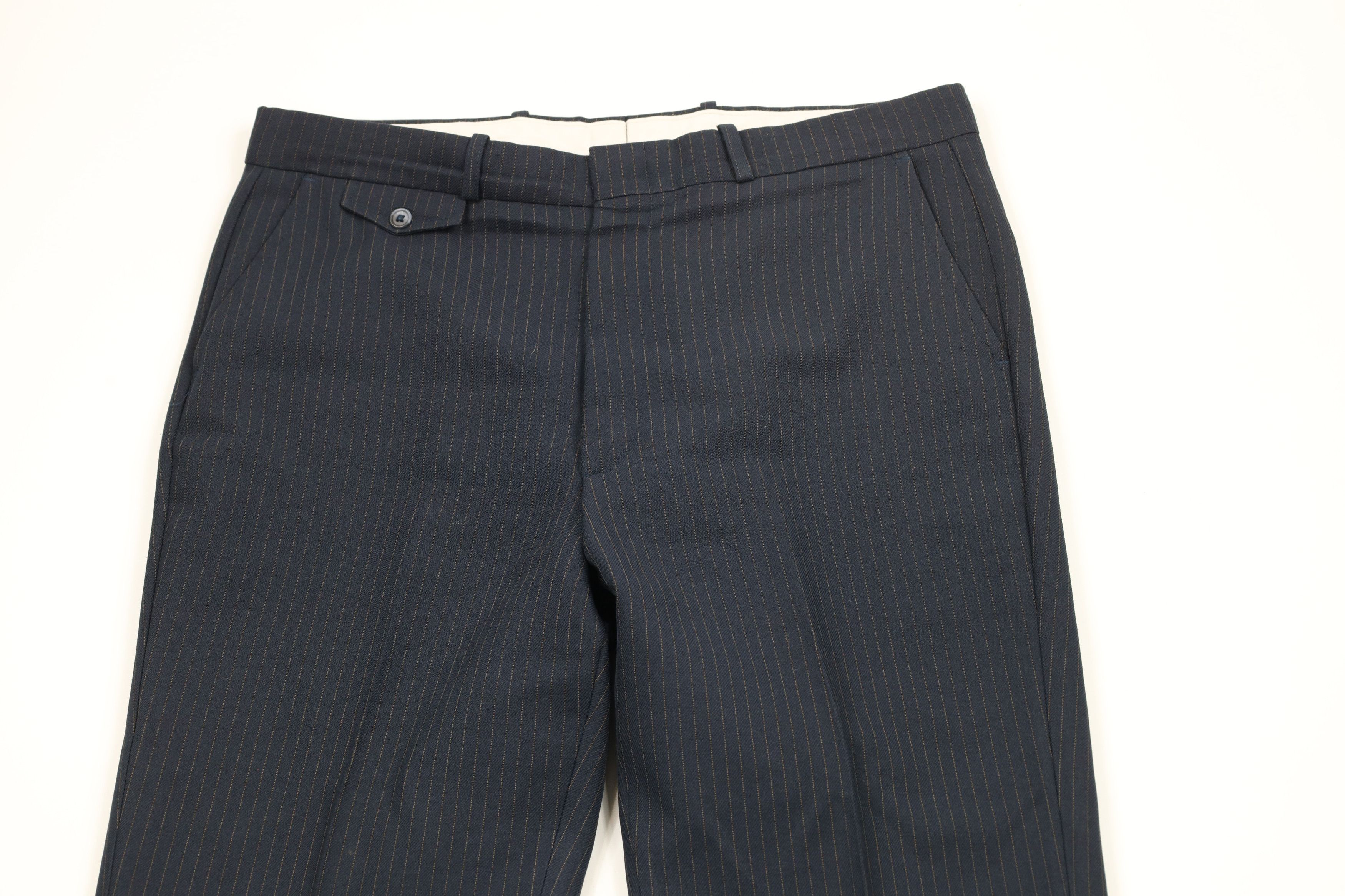 Vintage Vintage 70s Streetwear Knit Wide Leg Chino Pants Blue USA Size US 34 / EU 50 - 2 Thumbnail