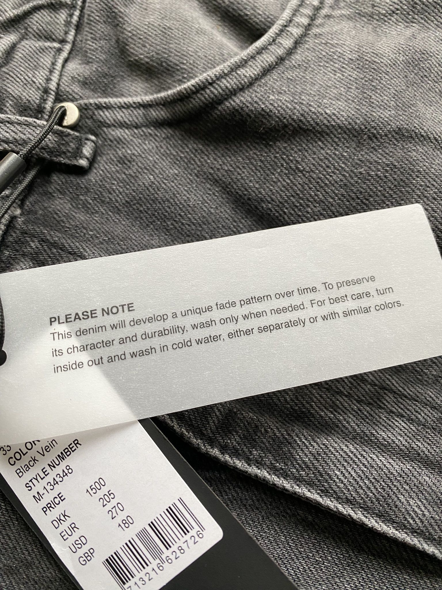 Han Kjobenhavn NWT - Baggy Denim - Black Vein Size US 33 - 4 Thumbnail