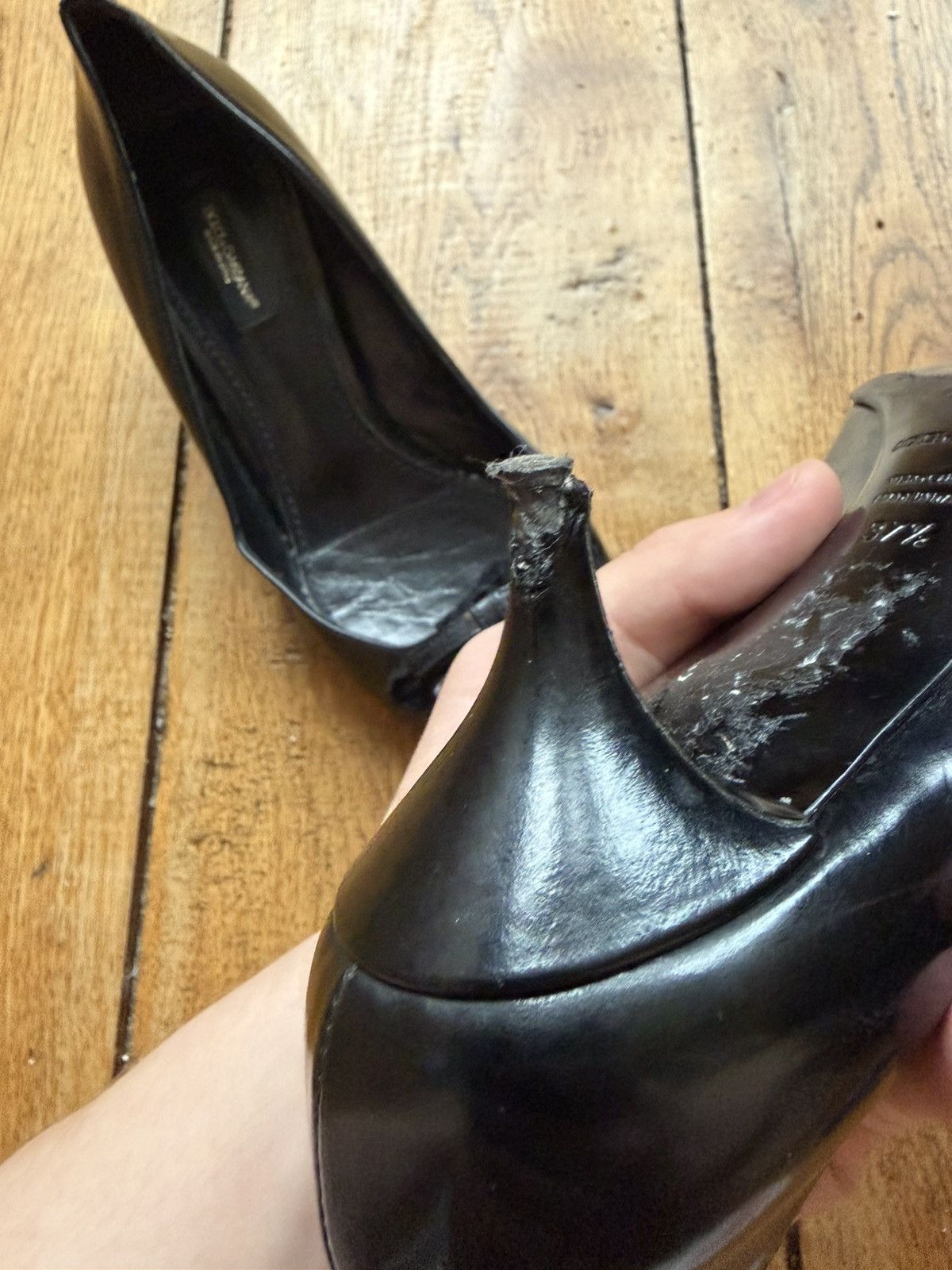 Dolce & Gabbana Dolce & Gabbana Black Lace Pumps Heels Charm EU 37.5 Size US 7.5 / IT 37.5 - 22 Thumbnail