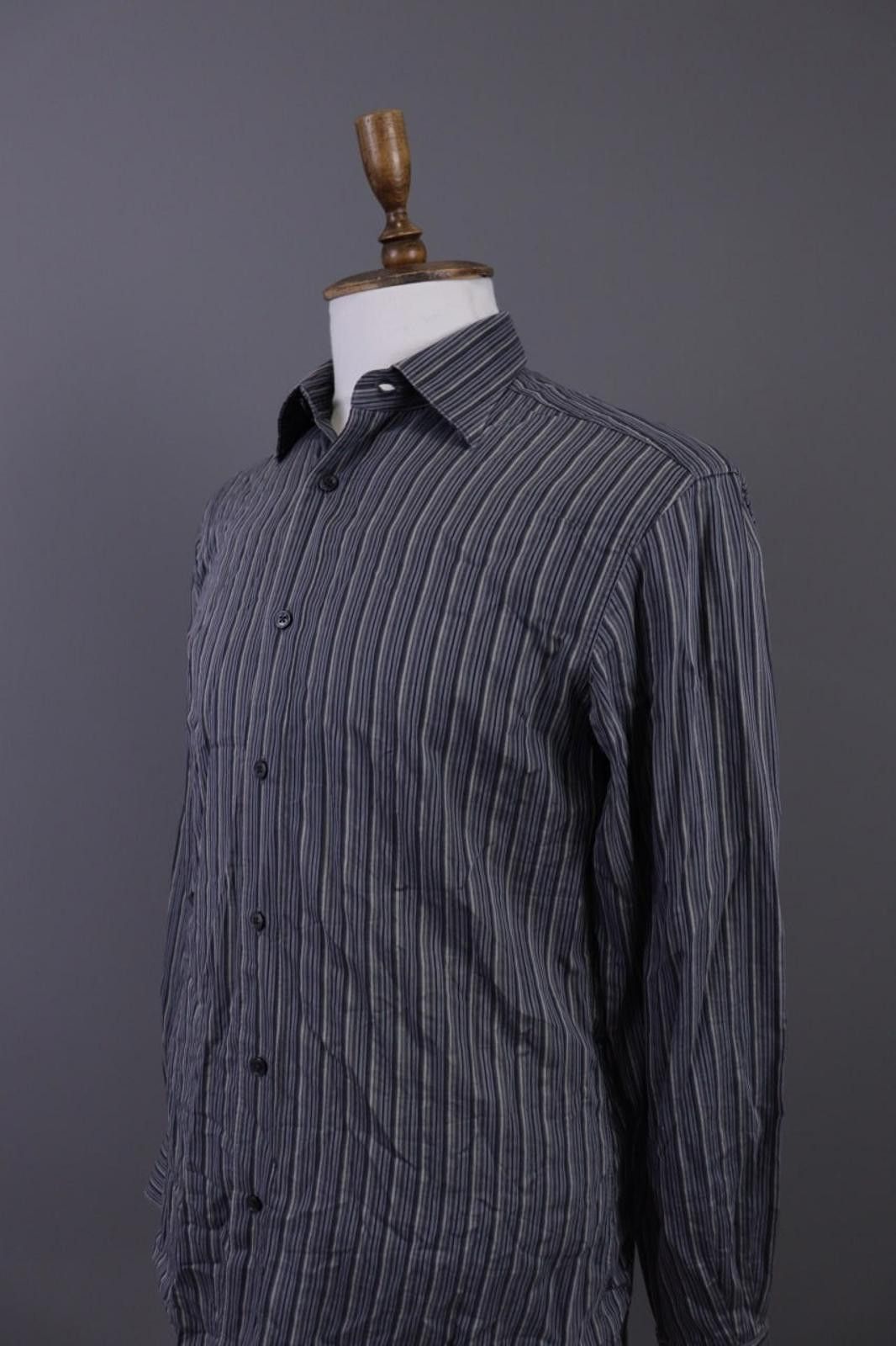 Ermenegildo Zegna Zegna City Blue Stripe Button Down Shirt Size 3 / M Size US M / EU 48-50 / 2 - 11 Thumbnail
