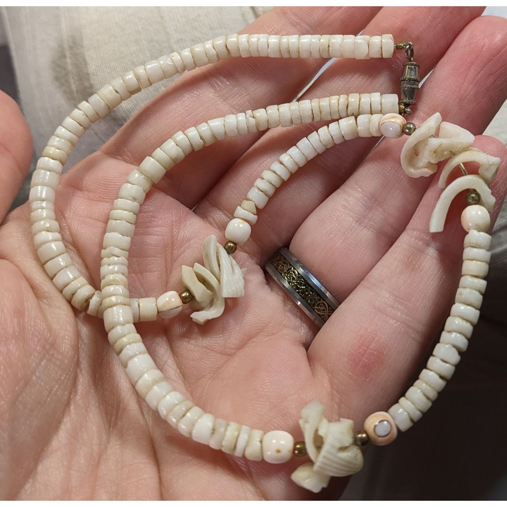 Other Vintage 90s White Shell Chip Beaded Necklace Size ONE SIZE - 6 Thumbnail