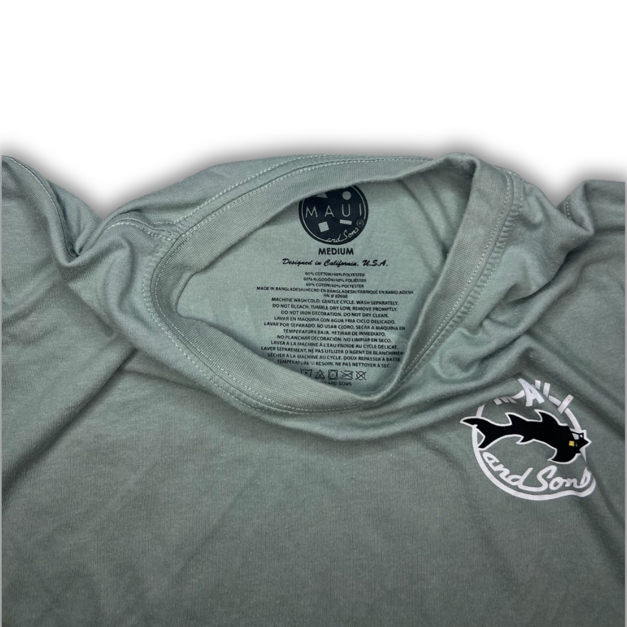 Maui and Sons Maui & Sons Mens Green Logo T-Shirt Medium Cotton Casual Cre Size US M / EU 48-50 / 2 - 4 Thumbnail