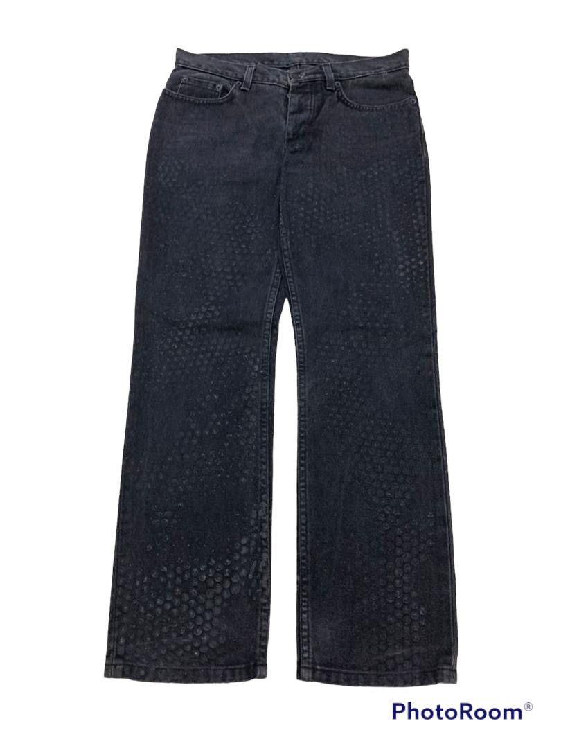 Other 💥Rare💥Vintage Helmut Lang Tyre Print Black Denim Size 30" / US 8 / IT 44 - 1 Thumbnail