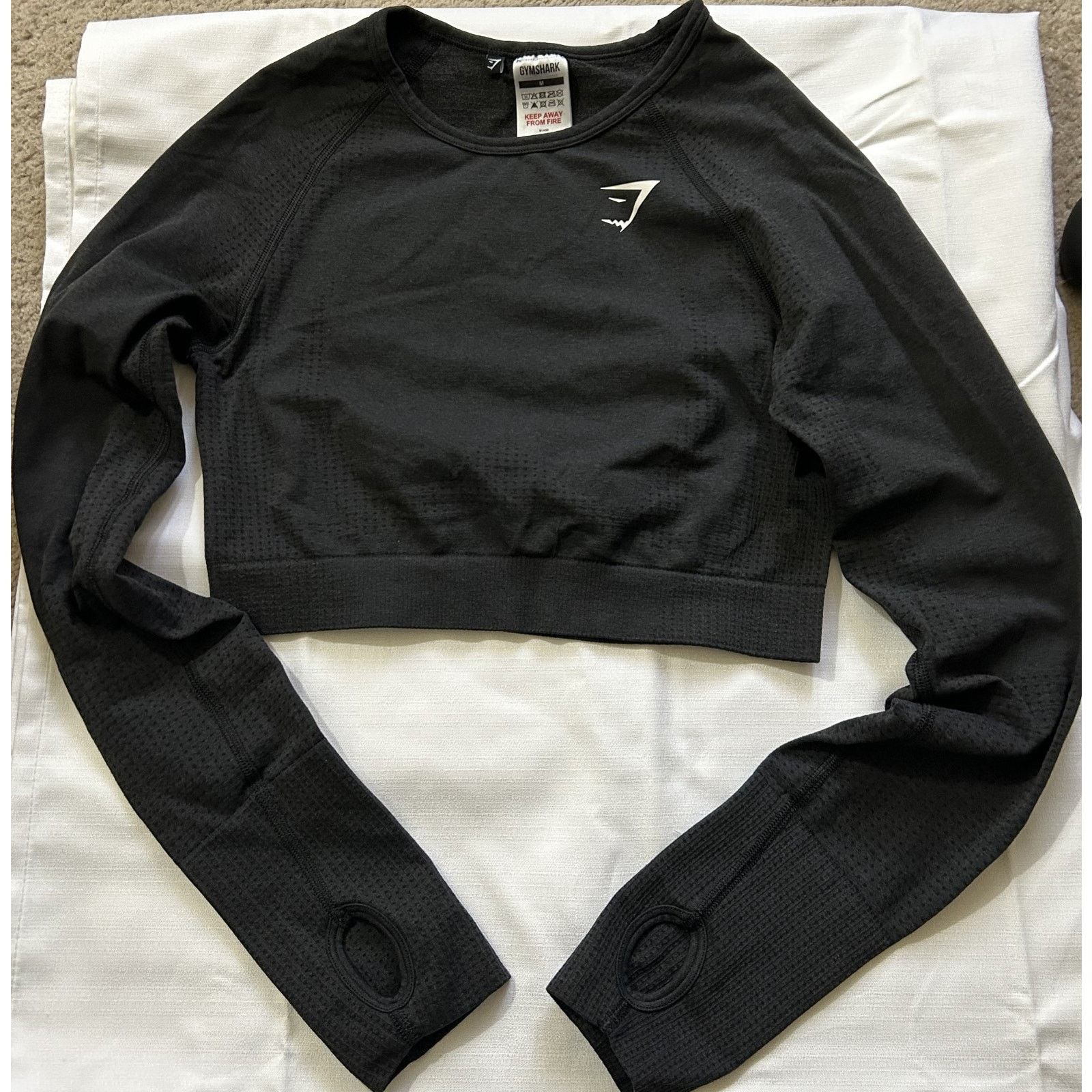 Gymshark Women's Gymshark Vital Seamless Crop Top-Black Size M Size M / US 6-8 / IT 42-44 - 1 Thumbnail