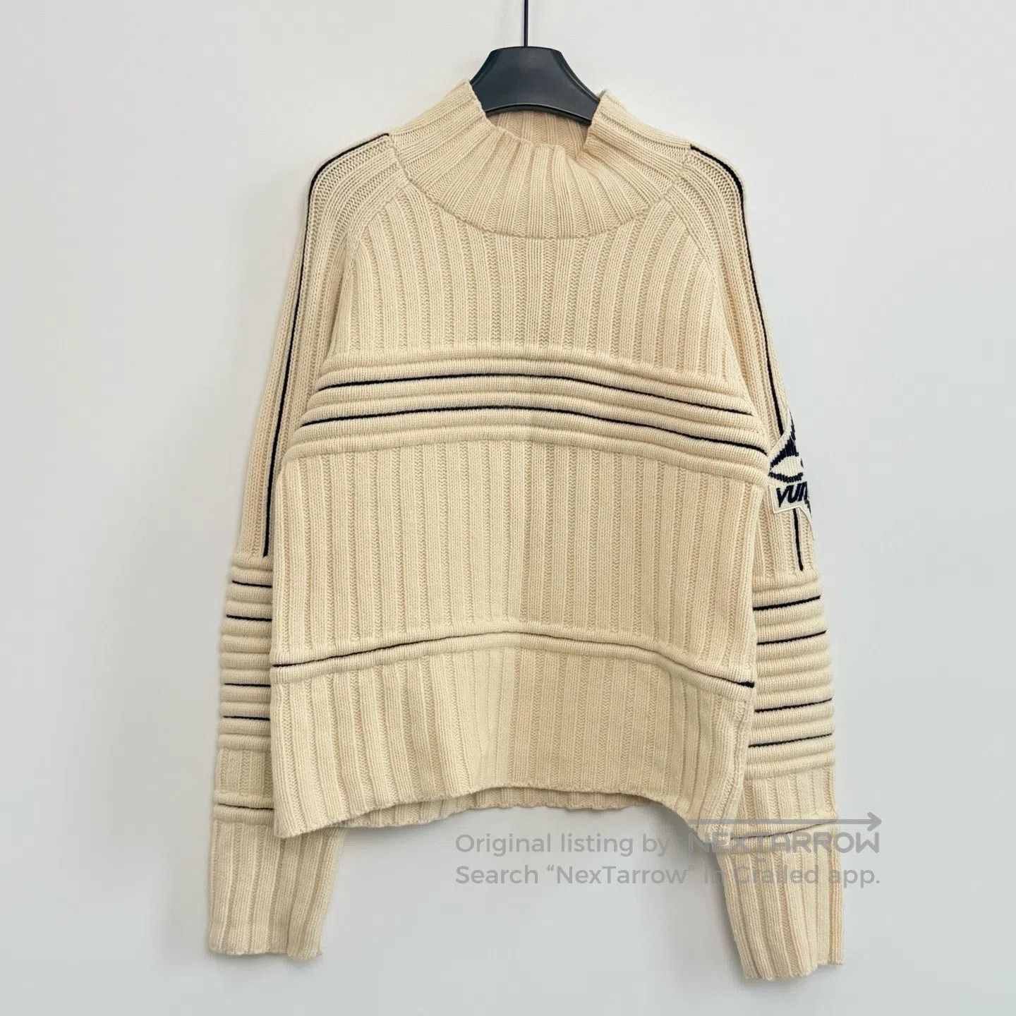 Louis Vuitton Louis Vuitton Embroidered Striped High Neck Long Sleeve Kn Size US M / EU 48-50 / 2 - 1 Thumbnail