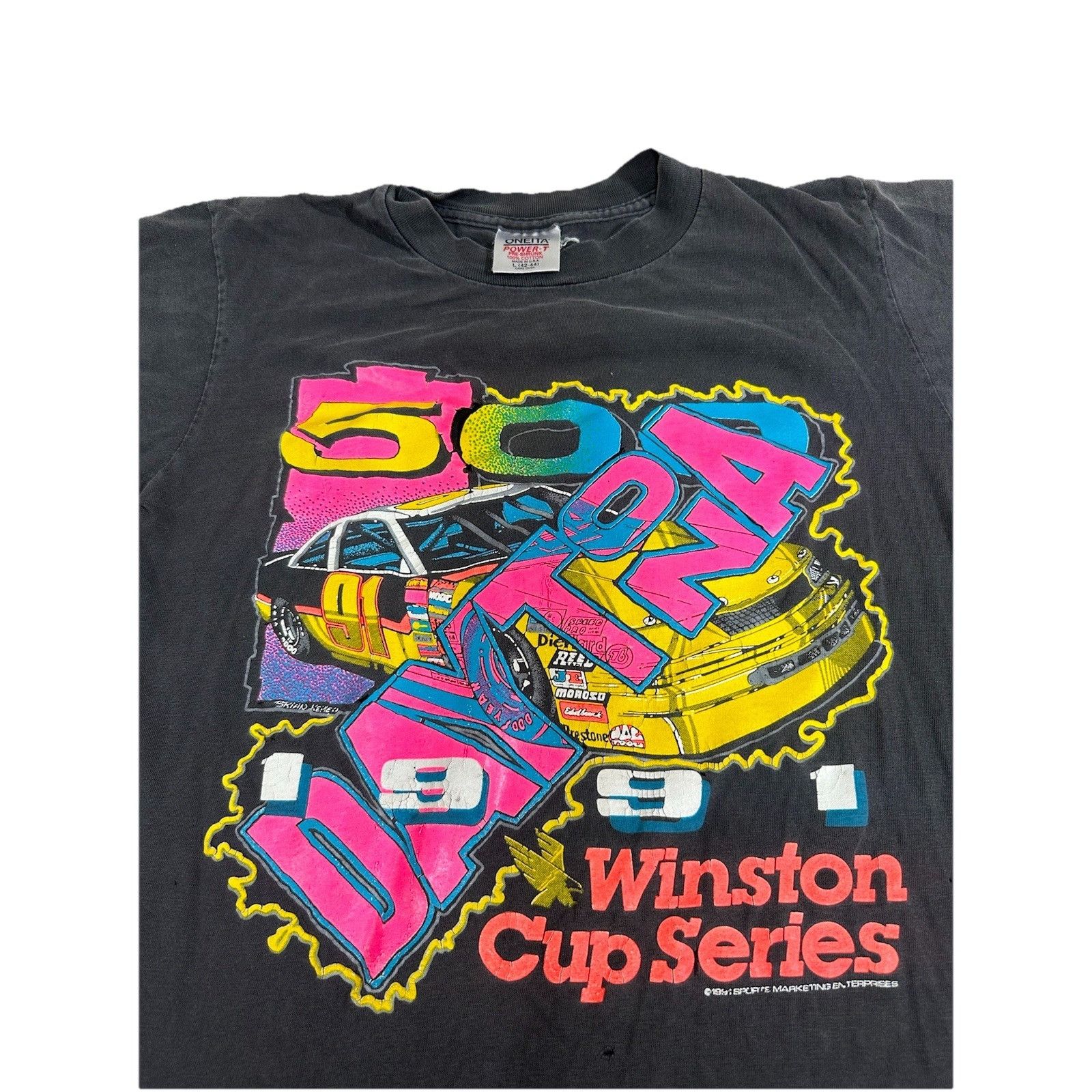 Vintage Vintage 1991 Daytona Winston Cup Series T-Shirt Racing NASCA Size US L / EU 52-54 / 3 - 2 Thumbnail