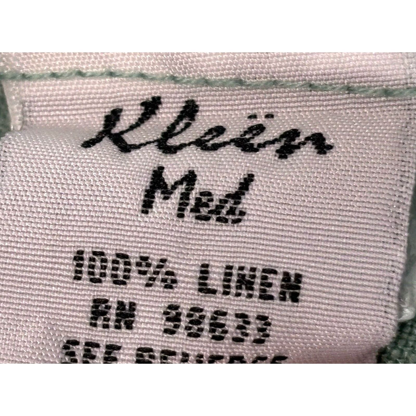Vintage Kleen Linen A-Line Short Dress Green Sleeveless Women's Medium Beach Size 32" / US 10 / IT 46 - 7 Thumbnail