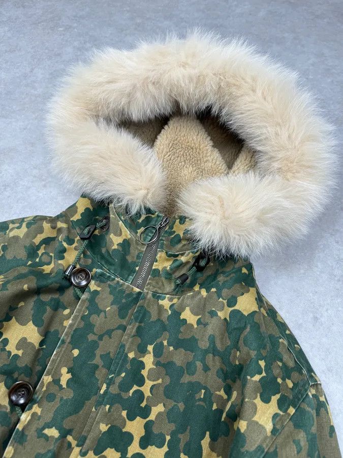 A.P.C. A.P.C. Military Camo Green Fox Fur Hooded Jacket Size US L / EU 52-54 / 3 - 5 Thumbnail
