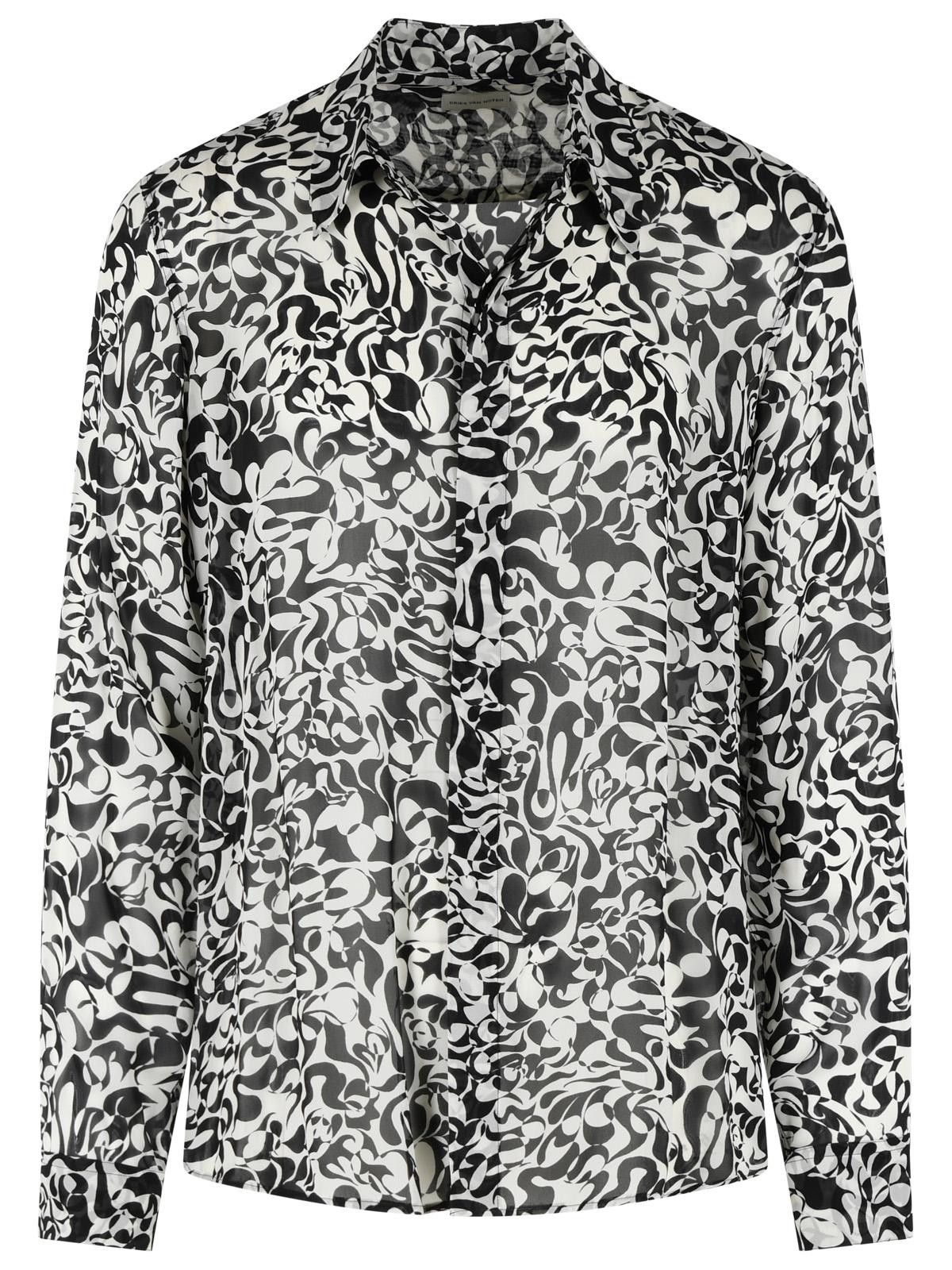 Dries Van Noten DRIES VAN NOTEN 'Carvies' Black Viscose Shirt Size US XL / EU 56 / 4 - 1 Thumbnail