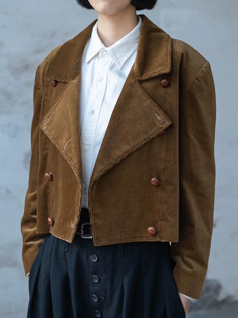 Kenzo KENZO Jungle Tiger brown corduroy wide shoulder coat Size M / US 6-8 / IT 42-44 - 1 Thumbnail