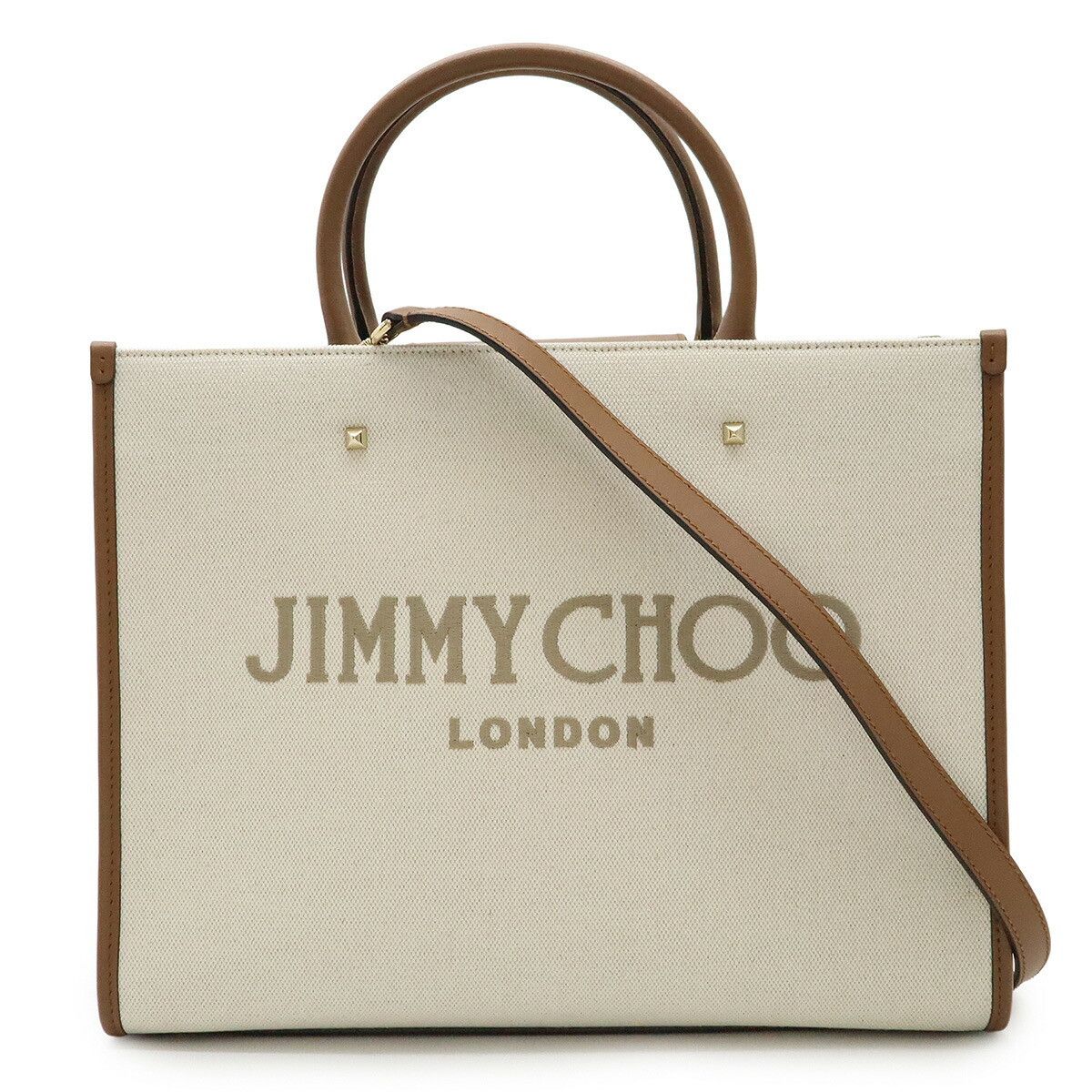 Jimmy Choo Jimmy Choo Jimmy Choo VARENNE M TOTE Canvas 2way bag Canvas Tote Bag DUTY FREE for USA Size ONE SIZE - 1 Thumbnail