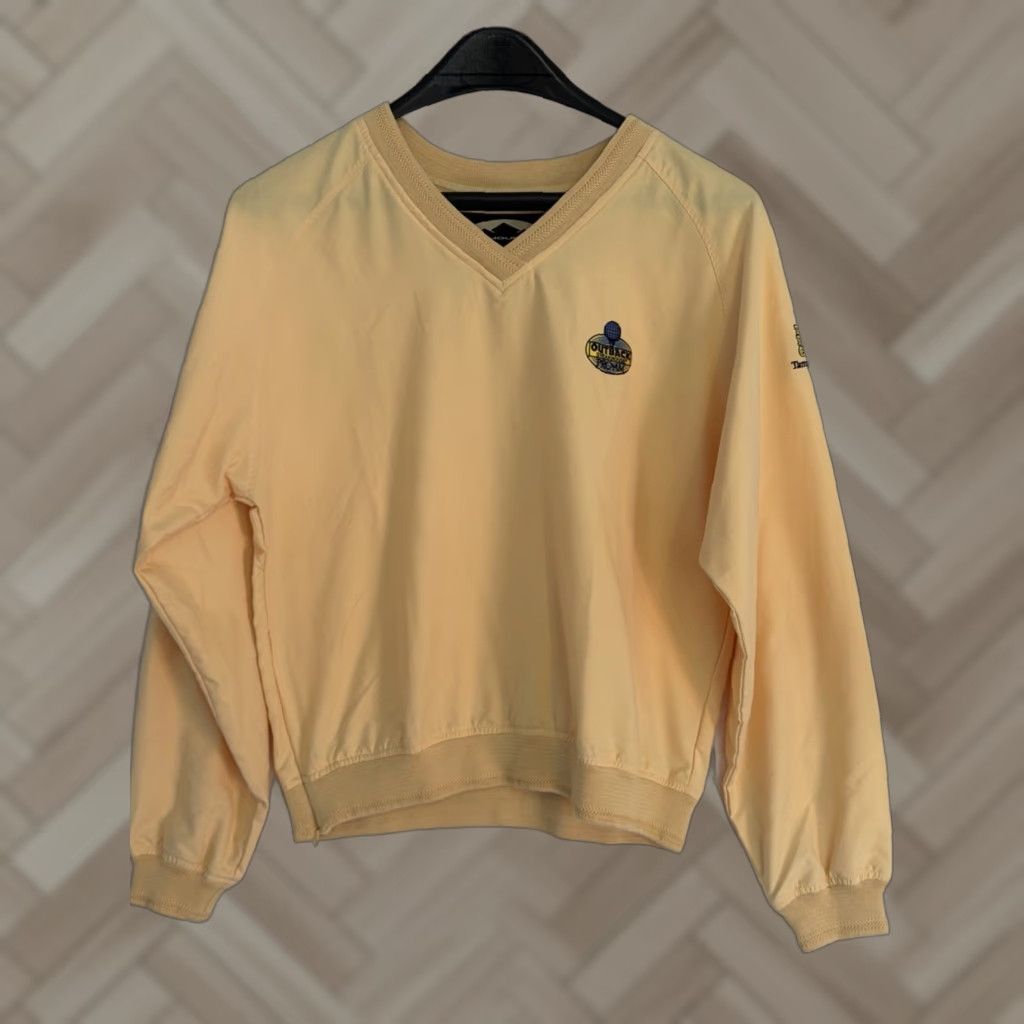 Vintage VINTAGE Sun Mountain Windbreaker Golf Houndstooth Pullover Lined Reversible Pockets Elastic Waist Yellow M Mens Size US M / EU 48-50 / 2 - 1 Thumbnail