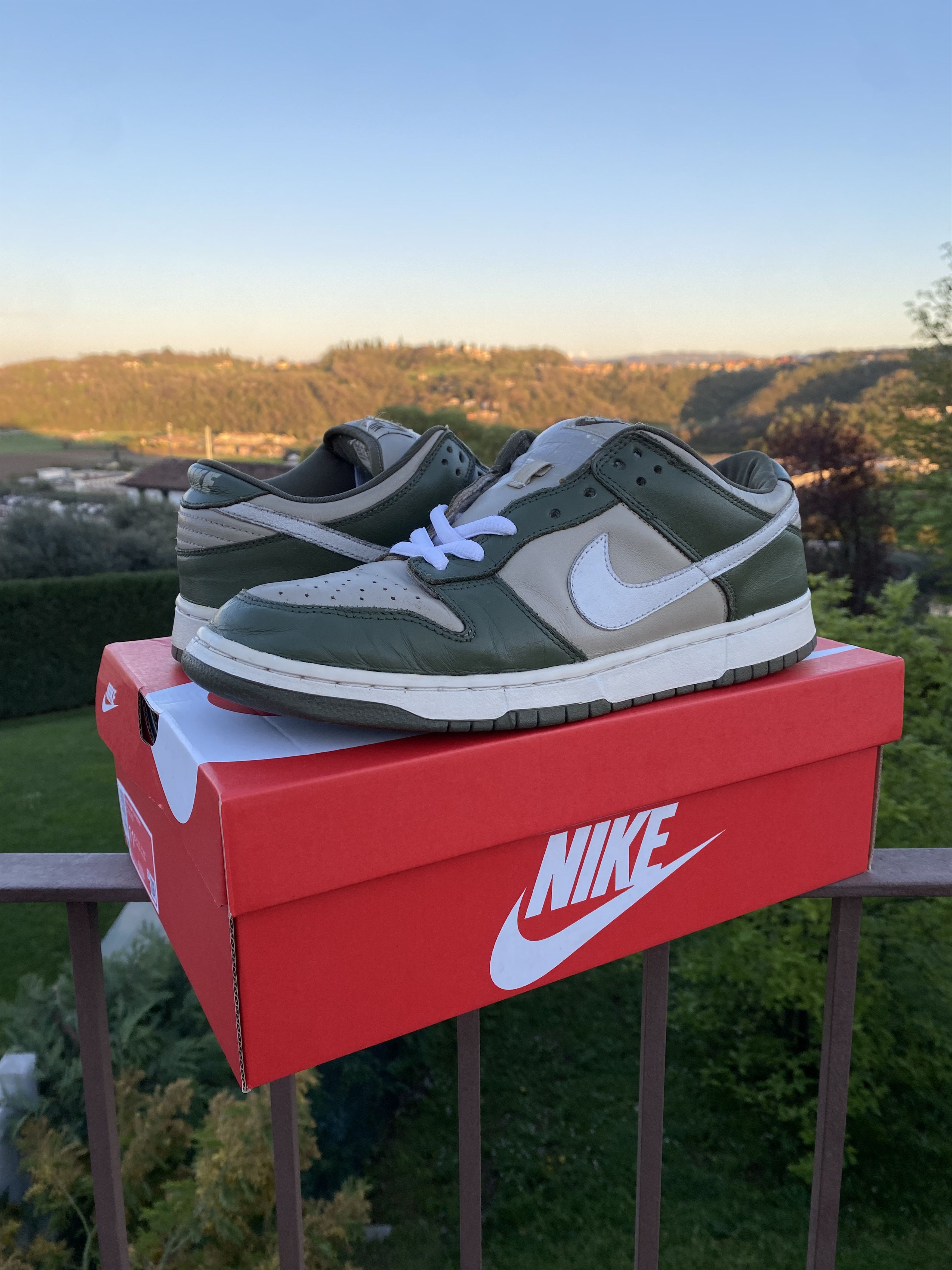 image of Nike Dunk Low Pro B Olive 2002 Shoes in Faded Olive, Men's (Size 12)
