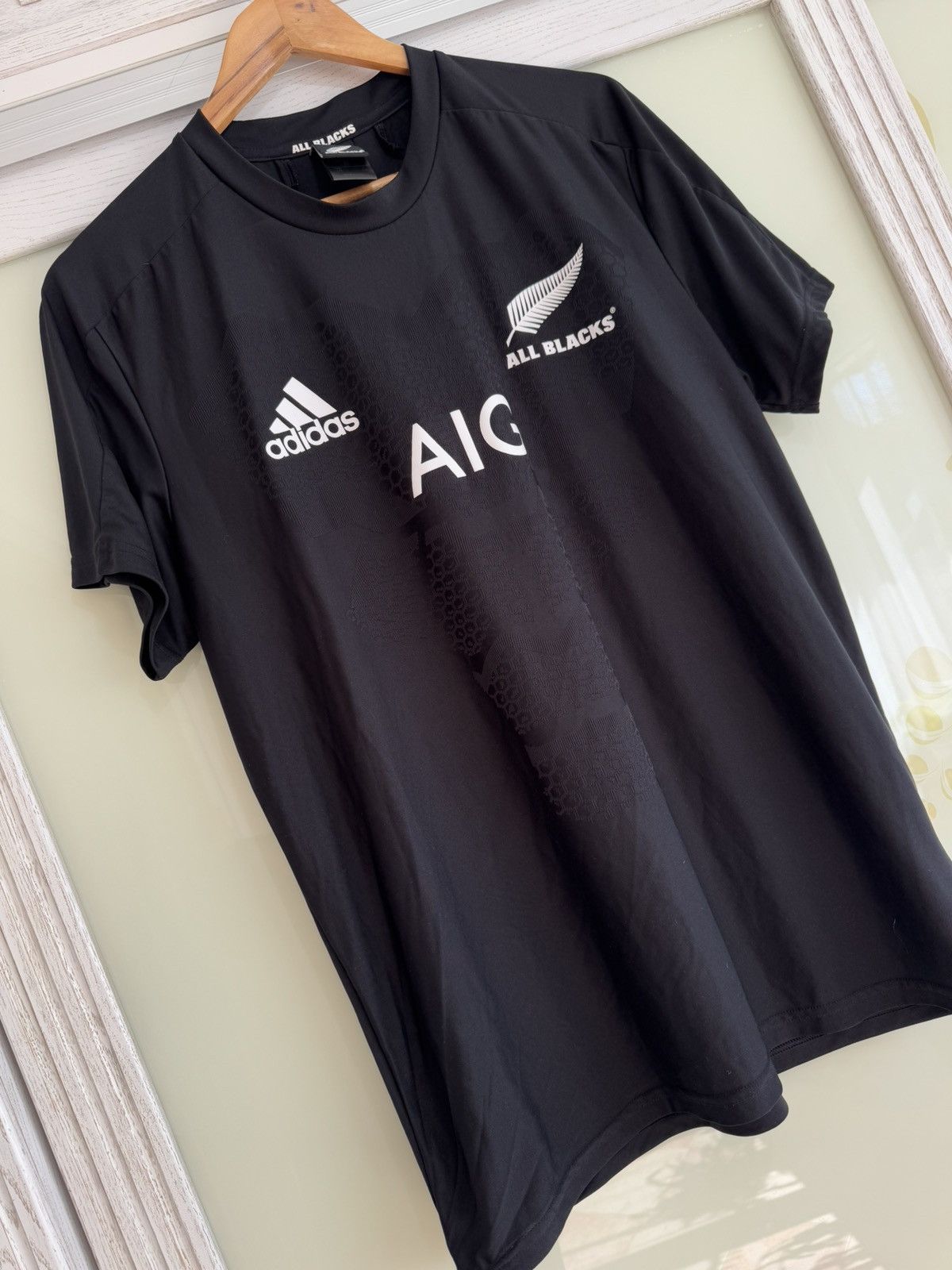 Adidas All Blacks New Zealand 2019-2020 Home Rugby Jersey Kit Shirt Size US L / EU 52-54 / 3 - 4 Thumbnail