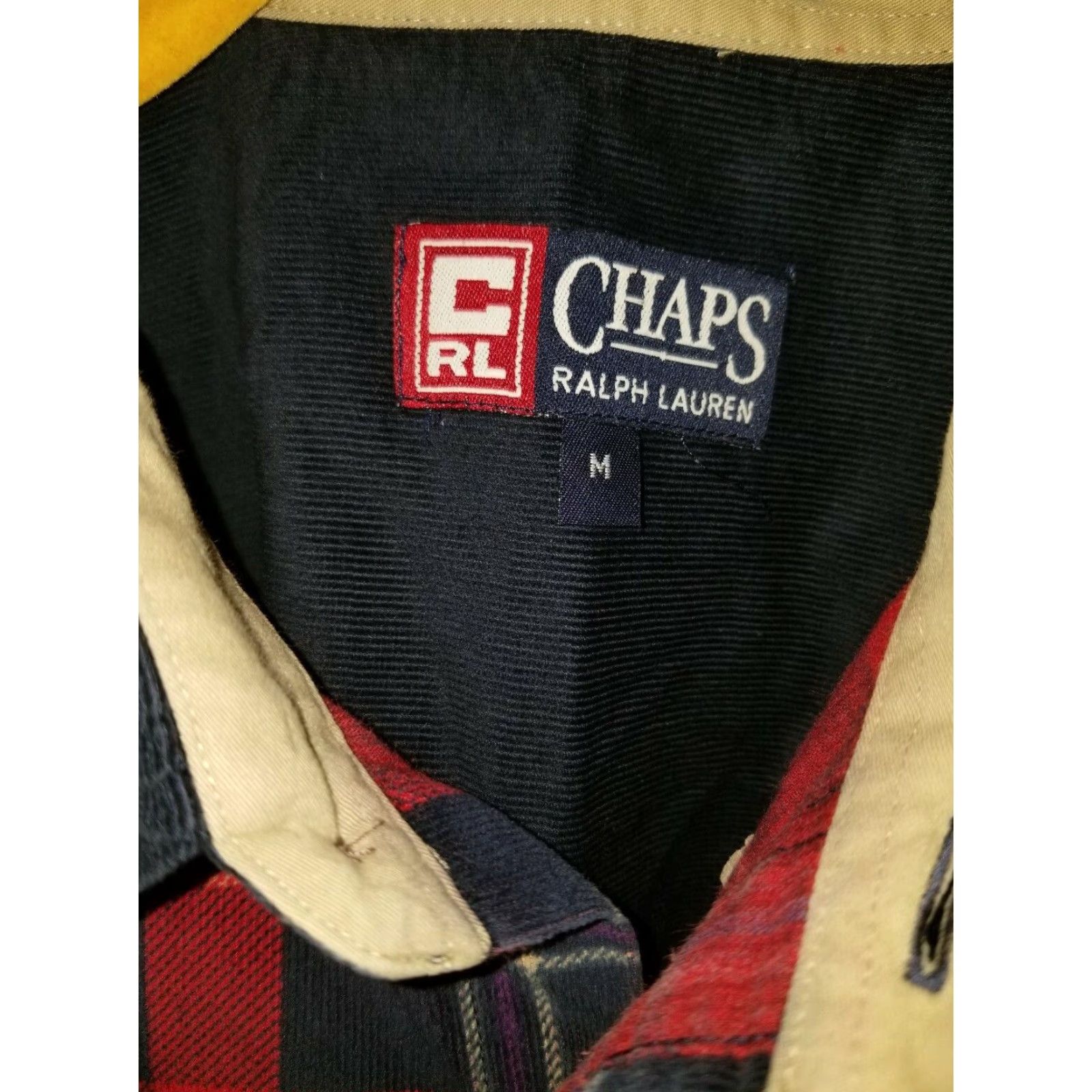 Chaps VINTAGE Chaps Ralph Lauren Corduroy Plaid Button-Down Shirt Mens M Red Shirt Button-Up Casual 90s Holiday Christmas Size US M / EU 48-50 / 2 - 3 Thumbnail