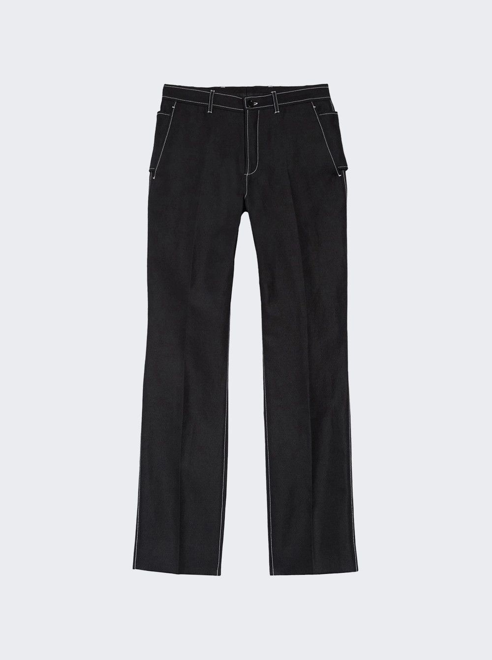 Burberry o1mle0326 Classic Contrast Seam Pants in Black Size US 32 / EU 48 - 1 Thumbnail
