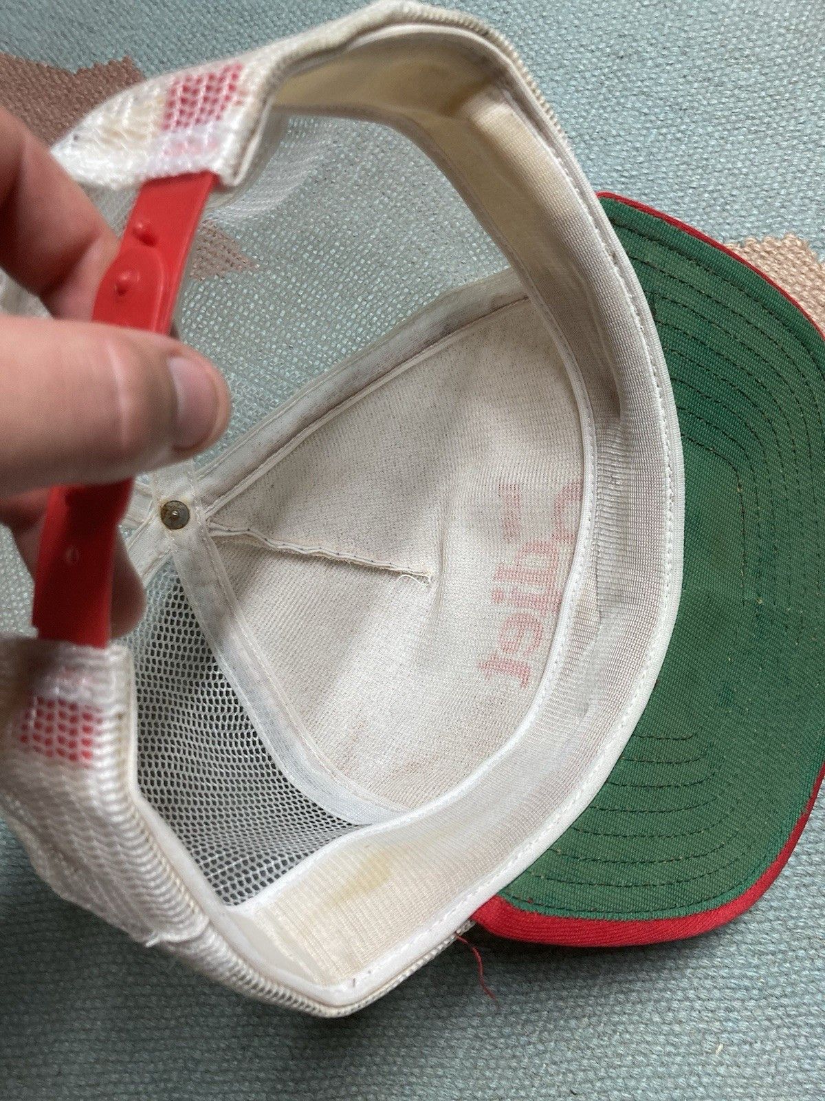 Vintage 80s trucker hat taste Diet Coke soda pop SnapBa CRACKED BILL Size ONE SIZE - 7 Thumbnail