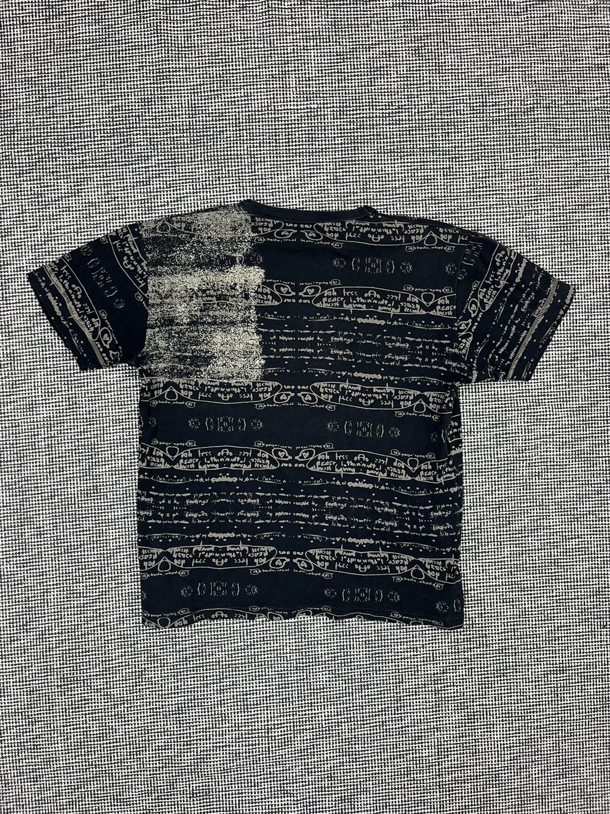 Japanese Brand × Vintage y2k tattoo print bleach script aop vintage t-shirt Size US M / EU 48-50 / 2 - 2 Thumbnail