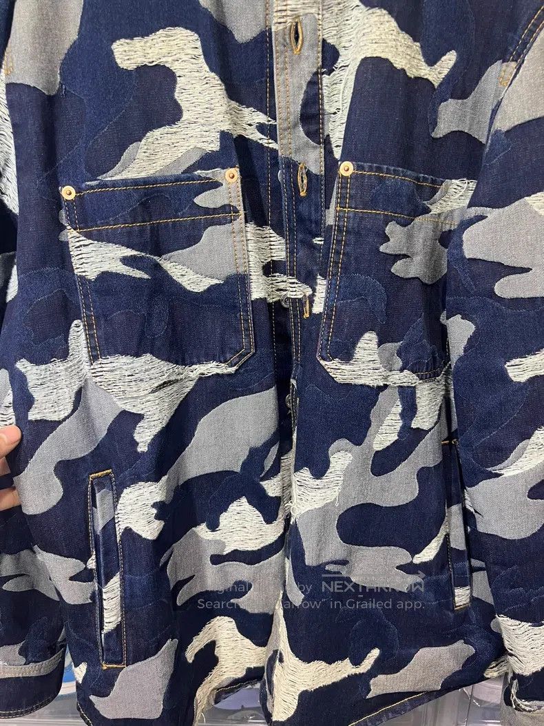 Valentino Valentino Men's denim camouflage shirt Size US S / EU 44-46 / 1 - 8 Thumbnail