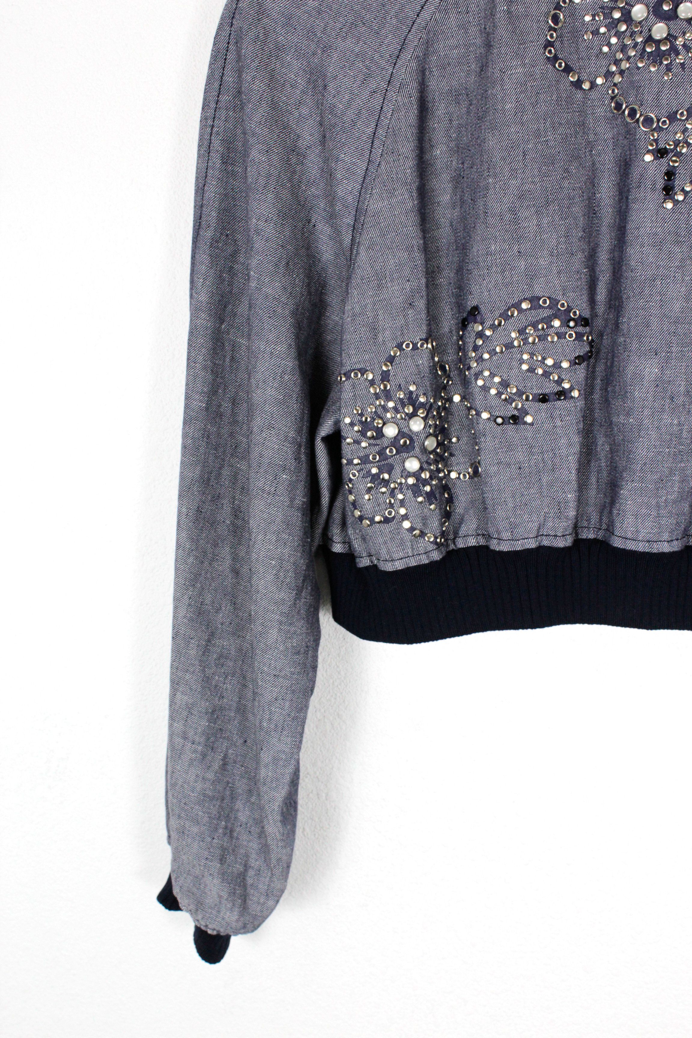 Jean Paul Gaultier Jean Paul Gaultier Embellished Metal Applique Bomber Jacket Size S / US 4 / IT 40 - 7 Thumbnail