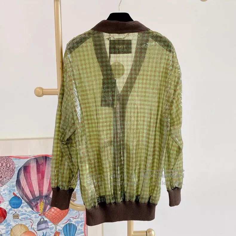 Fendi Fendi Green Sequin Knit Cardigan Size XXS / US 00 / IT 34 - 2 Thumbnail