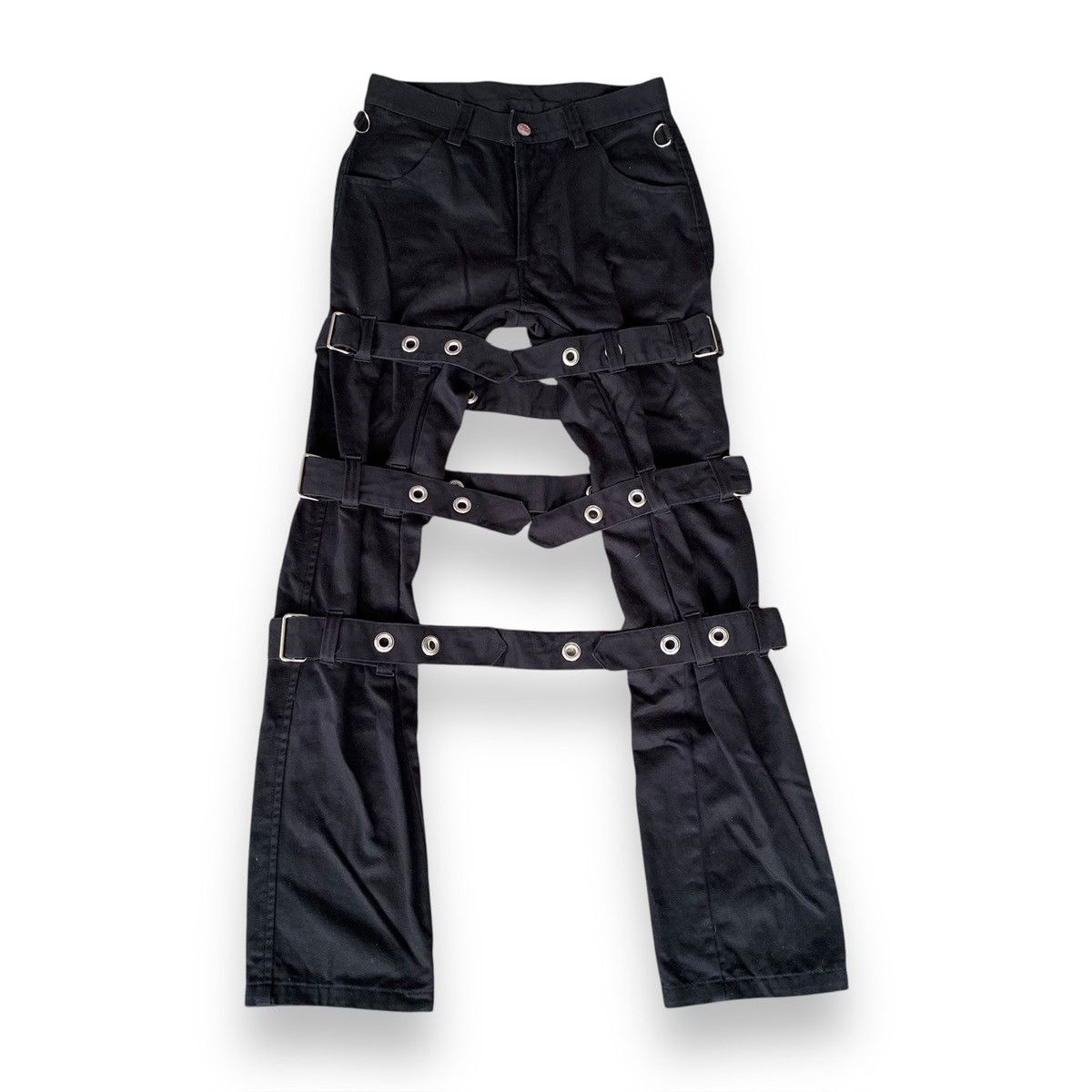 14th Addiction SECRET AGENTS BLACK BONDAGE PANTS Size US 28 / EU 44 - 2 Thumbnail