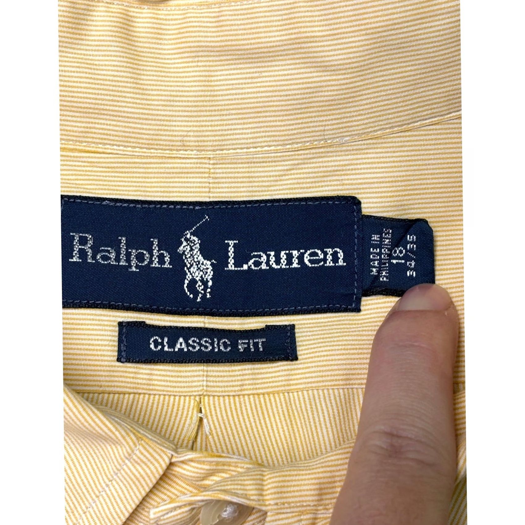 Ralph Lauren Ralph Lauren Mens Button-Down Shirt Yellow Striped Classic Fit 2XL Cotton Shirt Mens Size US XXL / EU 58 / 5 - 4 Thumbnail