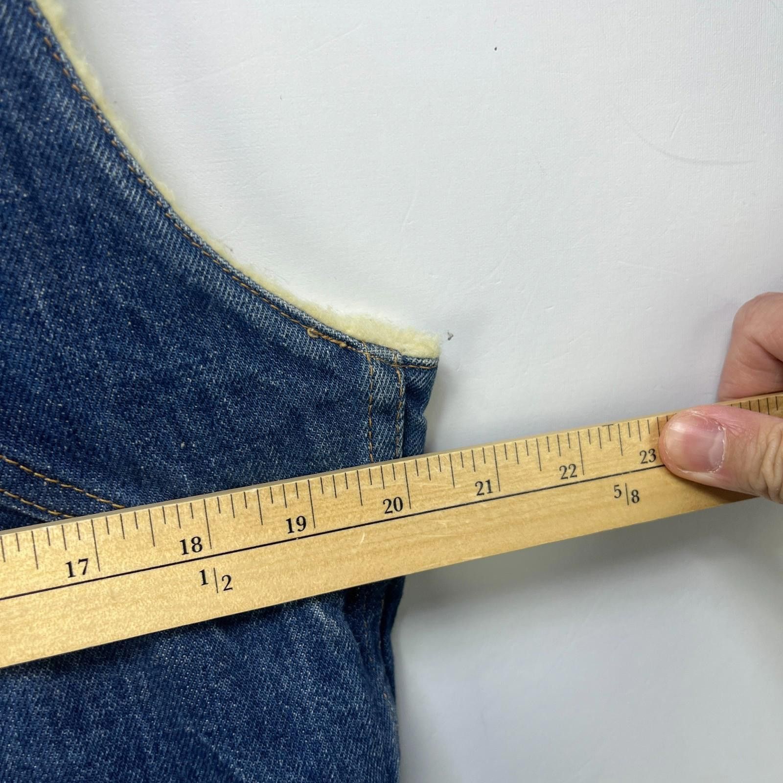 Other Vintage Big Smith Denim Sherpa Vest Large fits medium Size US M / EU 48-50 / 2 - 4 Thumbnail