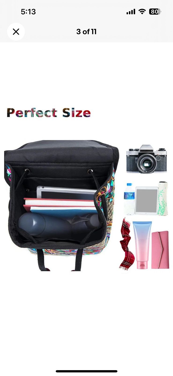 Other Women's Handmade Mini Backpack Purse – Adjustable Travel Bag Size ONE SIZE - 3 Thumbnail