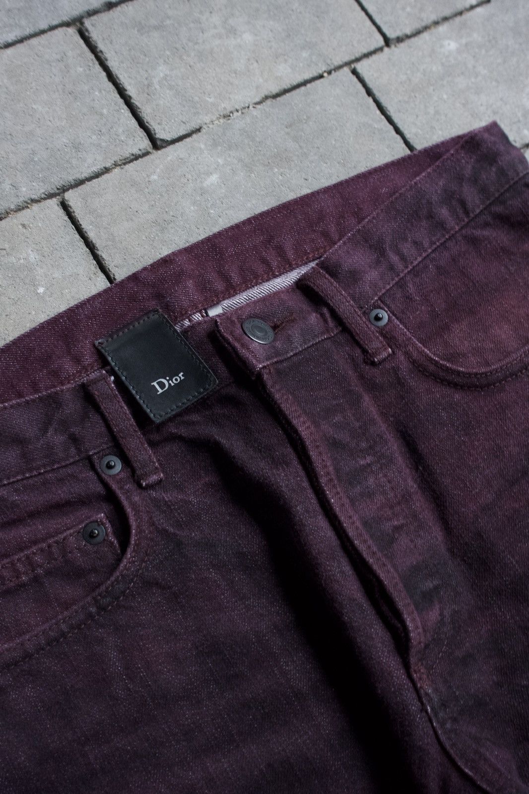 Dior AW08 Dior Blood Burgundy Wax jeans by KVA Waxed Size US 30 / EU 46 - 11 Thumbnail