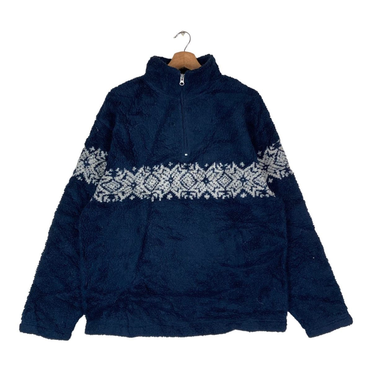 Gap Vintage GAP Navajo Design Quarter Zip Pullover Jumper Fleece Size US M / EU 48-50 / 2 - 1 Thumbnail