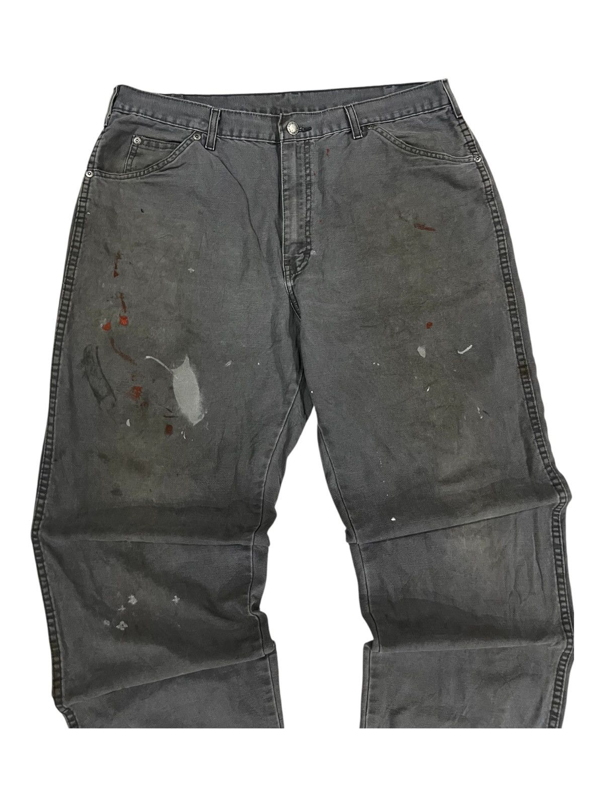 Carhartt × Dickies × Vintage 90s Dickies Carpenter Painter Duck Cotton Baggy Jeans Size US 35 - 6 Thumbnail